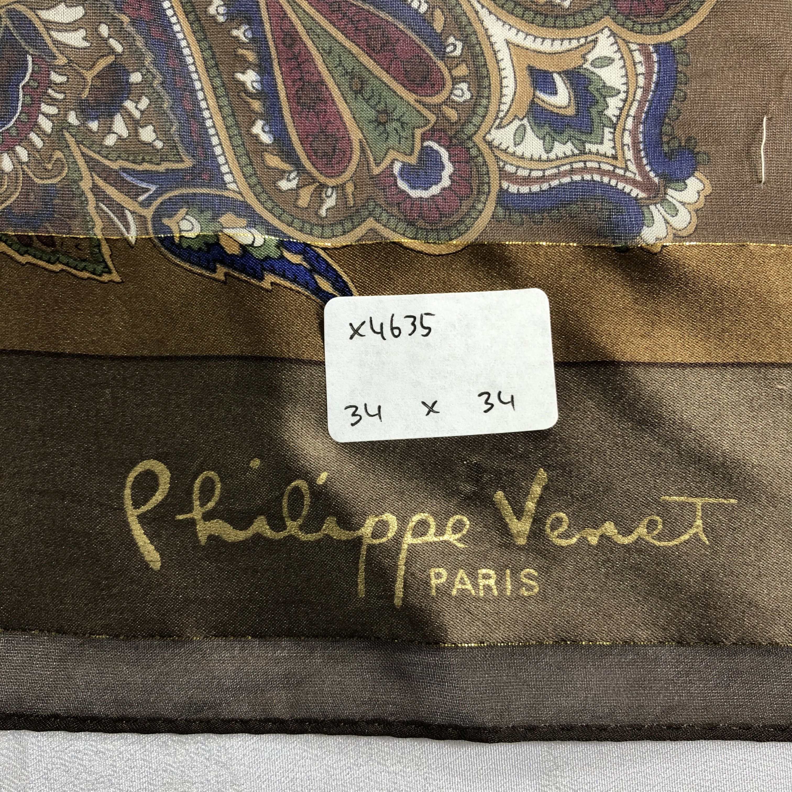 Vintage Vintage Philippe Venet Silk Scarf Size ONE SIZE - 6 Thumbnail