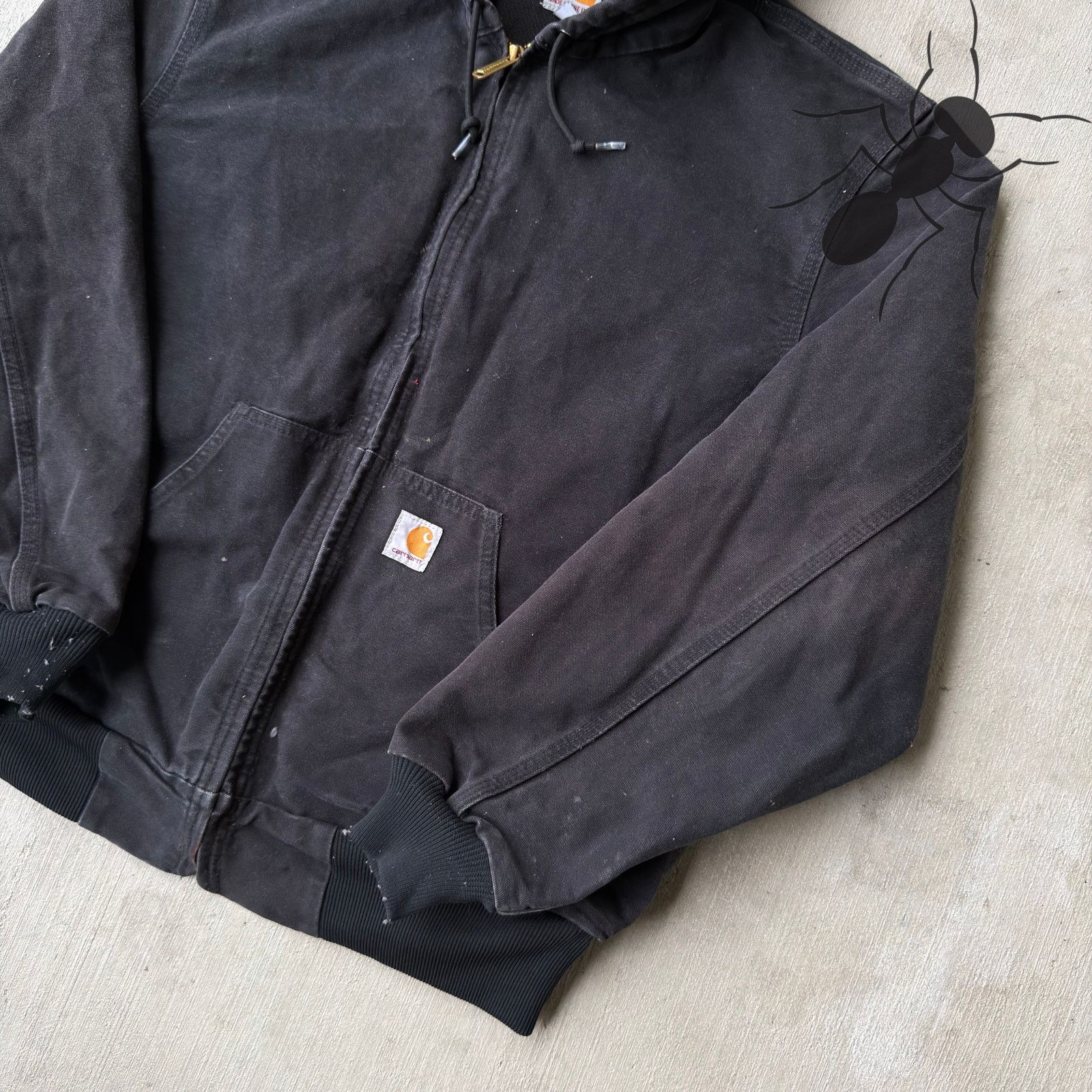 Carhartt × Vintage Carhartt black active hooded work wear jacket Size US M / EU 48-50 / 2 - 4 Thumbnail