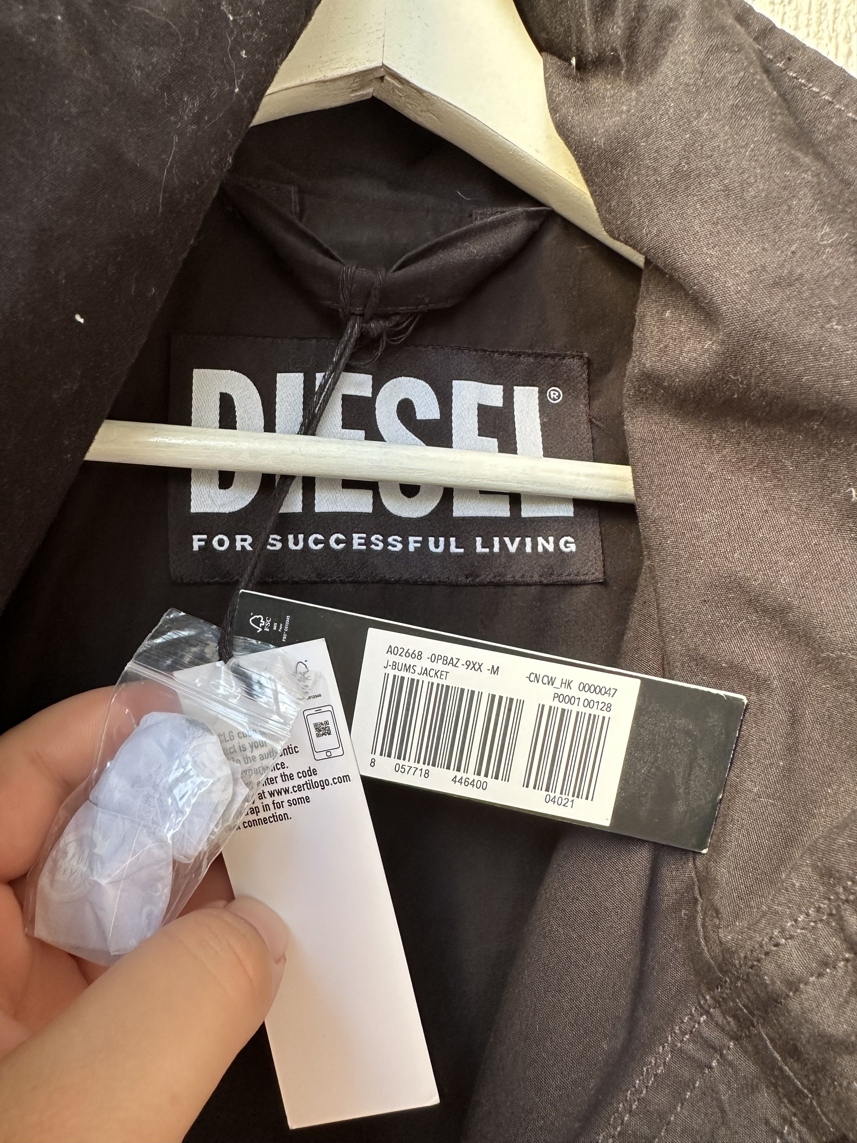 Diesel BNWT J BUMS OVERSIZED FIELD JACKET Size US M / EU 48-50 / 2 - 3 Thumbnail