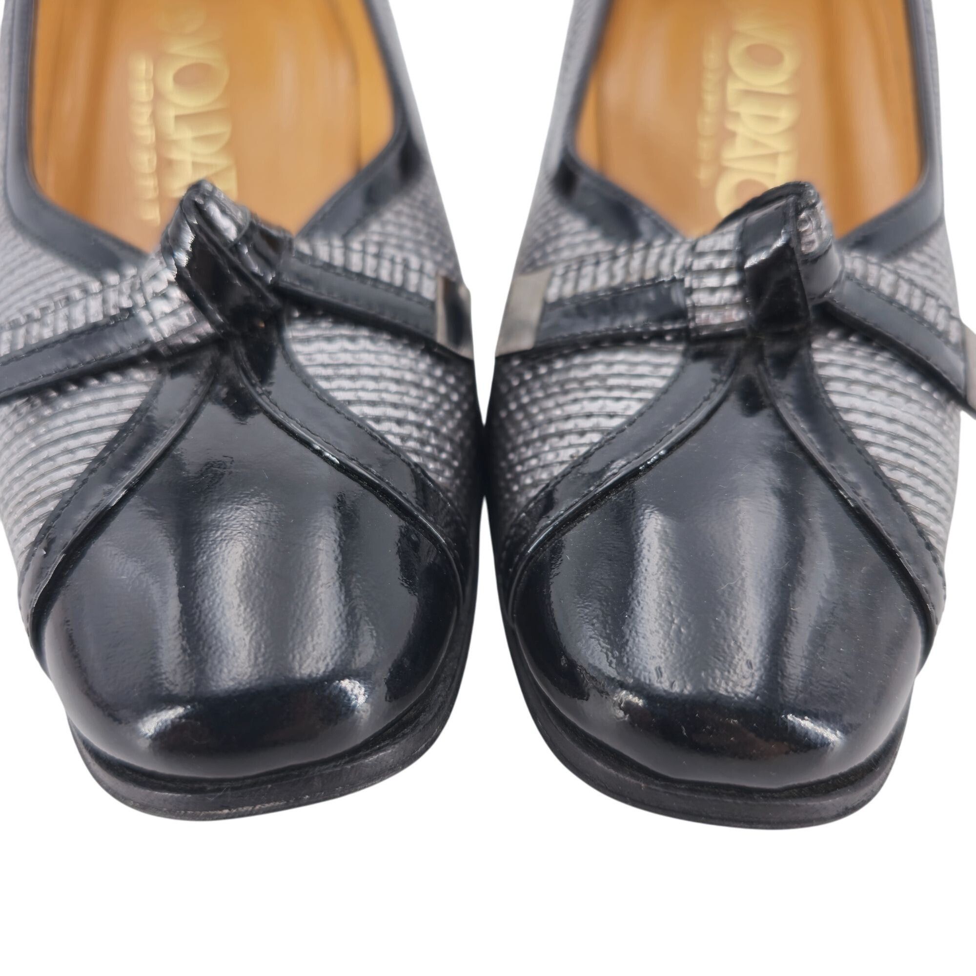Other Volpato Italy Womens 7.5 / 38EU Black Gray Leather Pumps Size US 7.5 / IT 37.5 - 8 Thumbnail