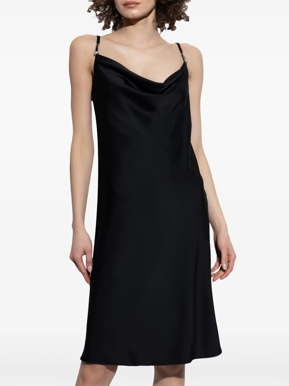 Versace o1y0226 Midi Dress in Black Size S / US 4 / IT 40 - 2 Thumbnail