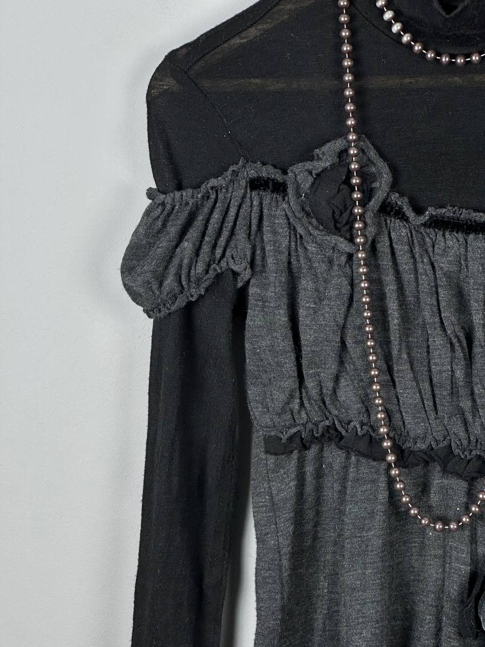 Vintage Avant Garde Opium Grunge Gothic Long Sleeve Top Size M / US 6-8 / IT 42-44 - 5 Thumbnail