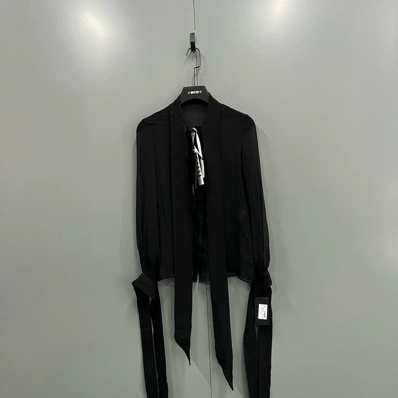Saint Laurent Paris Saint Laurent ParisBlack Ribbon Long Sleeve Shirt 2504-Nex Size XXS / US 00 / IT 34 - 1 Thumbnail
