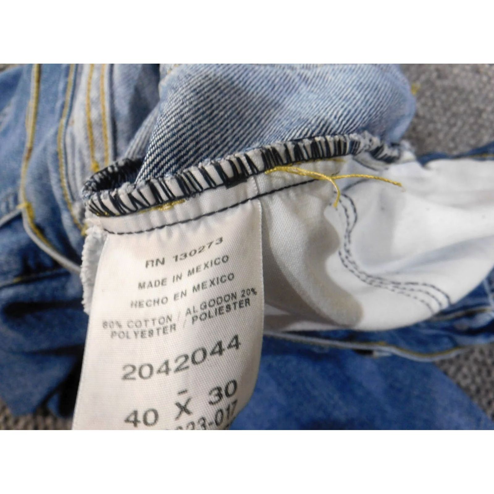 Lee Lee Jeans Mens Straight Jeans 40x30 Blue Regular Fit Denim Cotton Zip Pockets 27in Inseam Regular Rise Mid 10-12in Theme American Mens Size US 40 / EU 56 - 4 Thumbnail