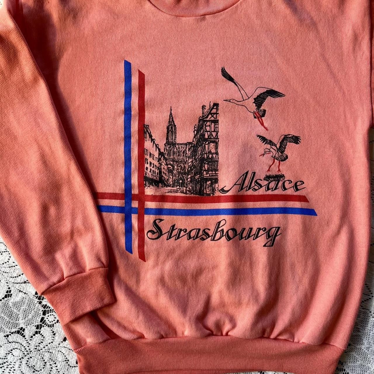 Other Vintage salmon pink vintage 80s Strasbourg sweatshirt Size S / US 4 / IT 40 - 6 Thumbnail