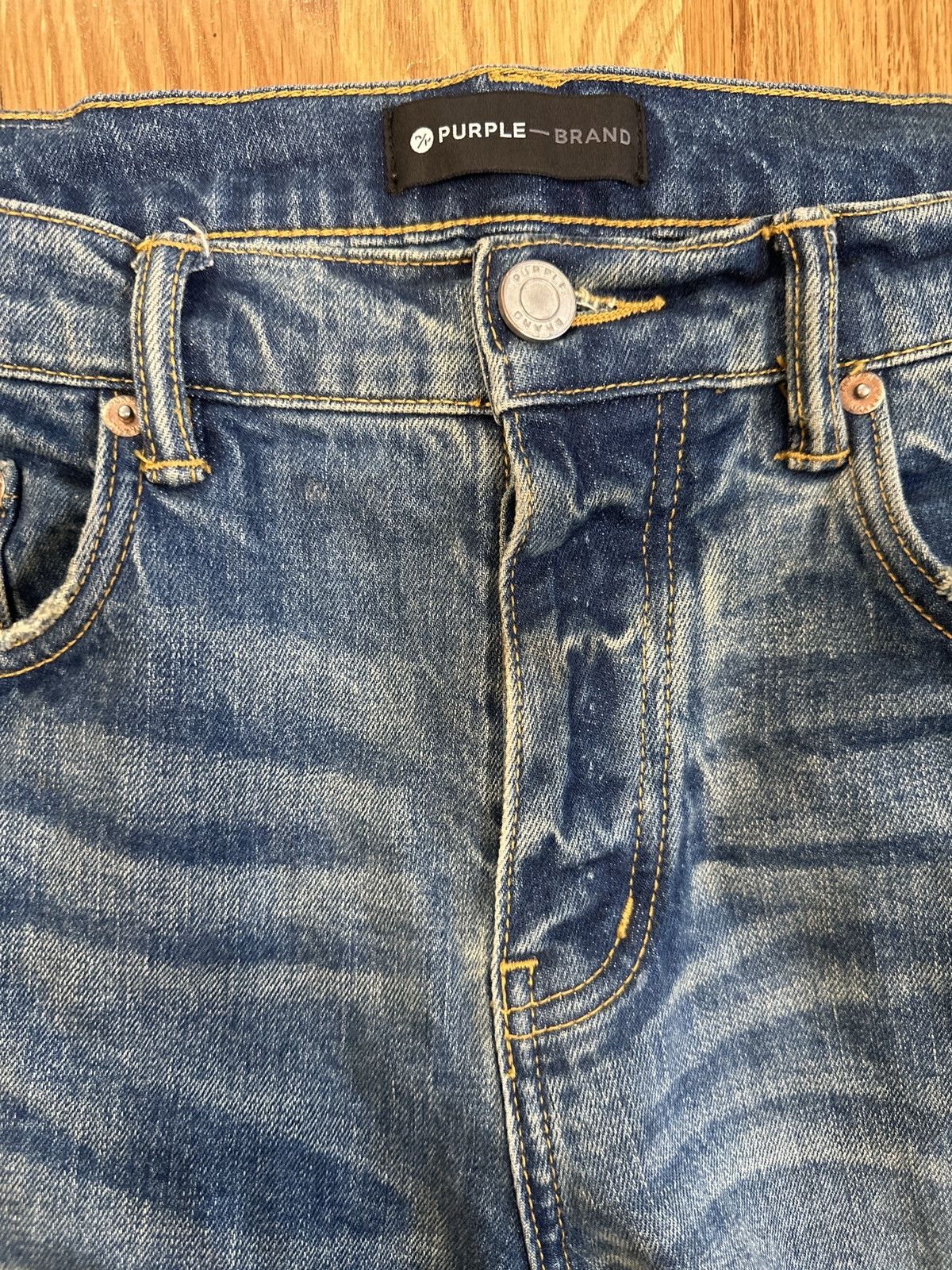 Purple Brand Purple Brand Knee Rip Blue Denim Jeans Size 32 Size US 32 / EU 48 - 5 Thumbnail
