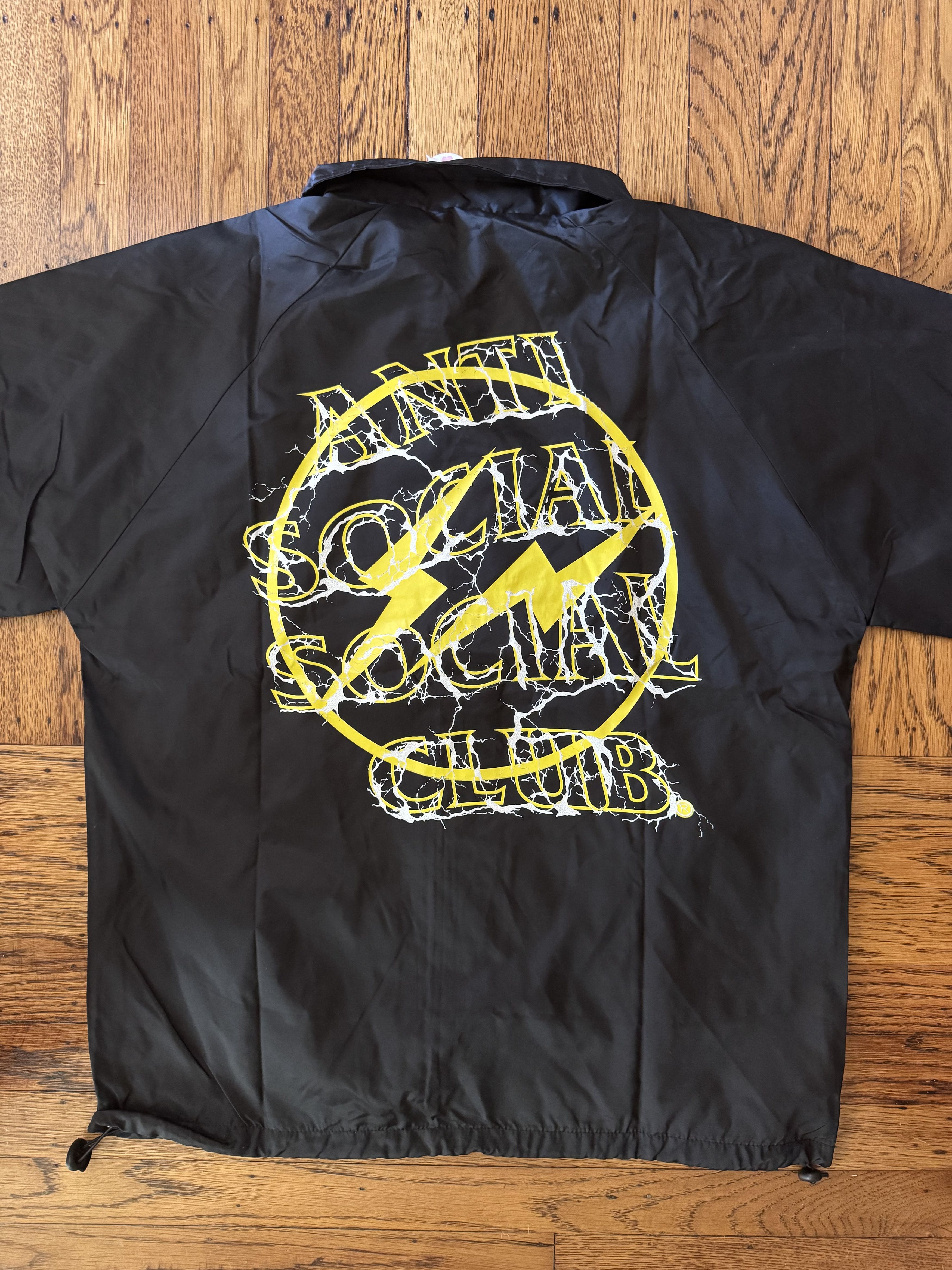 Anti Social Social Club × Fragment Design Coaches Jacket/Windbreaker Yellow Bolt Size US M / EU 48-50 / 2 - 1 Thumbnail