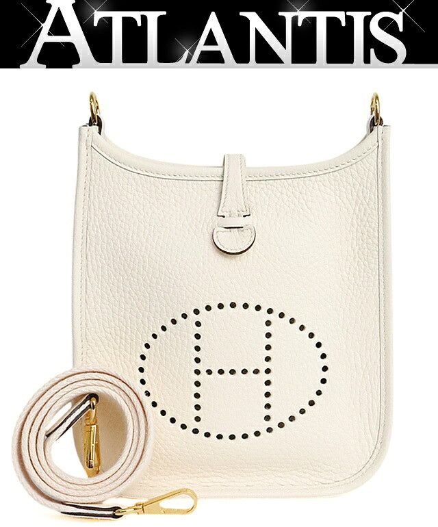 Hermes HERMES Evelyne TPM Taurillon Clemence Bag Nata Size ONE SIZE - 1 Thumbnail