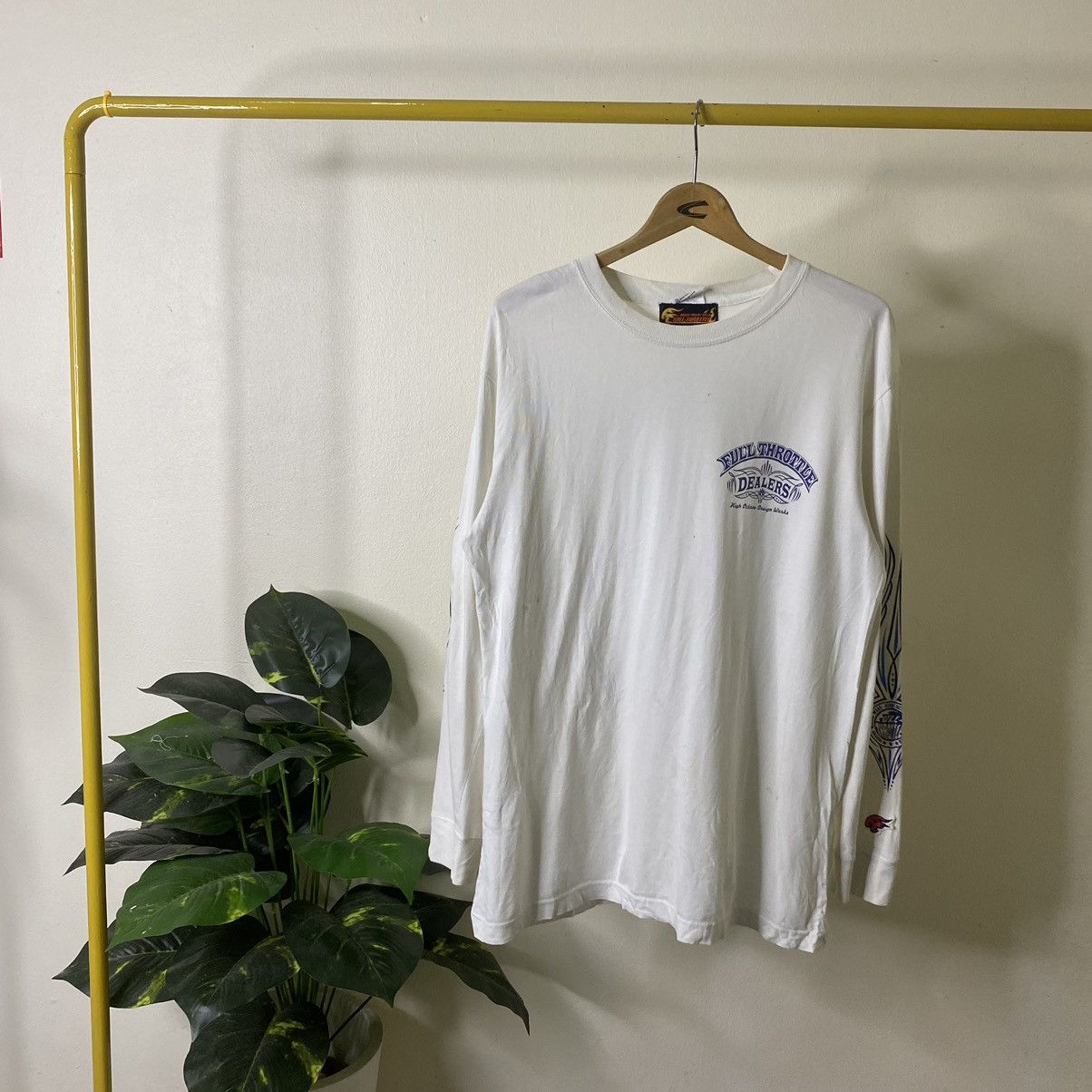 West Coast Choppers Vintage Y2K Full Throttle Motor Works Wear Flaming Sleeve LS Size US L / EU 52-54 / 3 - 7 Thumbnail