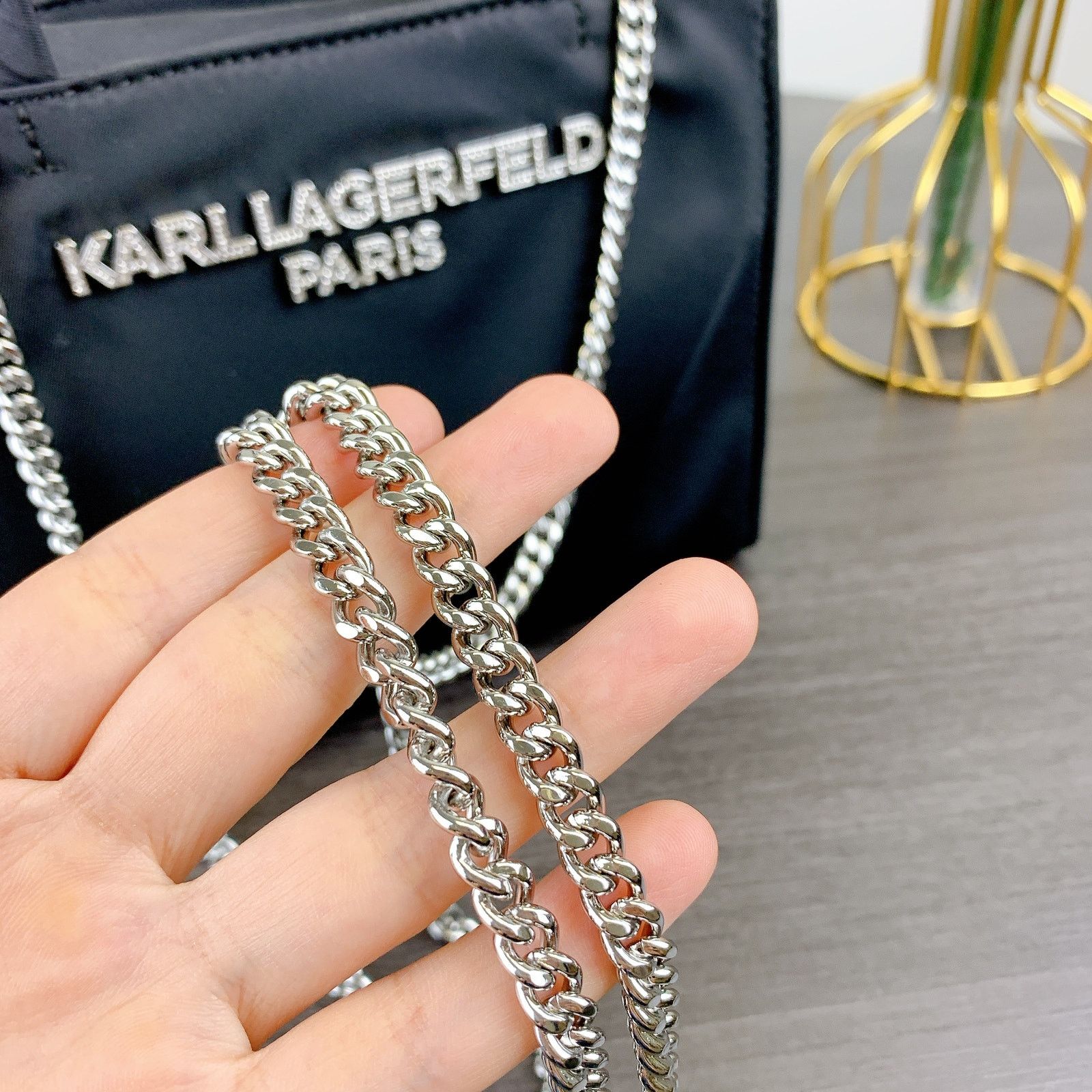Karl Lagerfeld Karl Lagerfeld LH3DE8CR IKONS MINI SATCHEL CHAIN ​​Black Size ONE SIZE - 8 Thumbnail