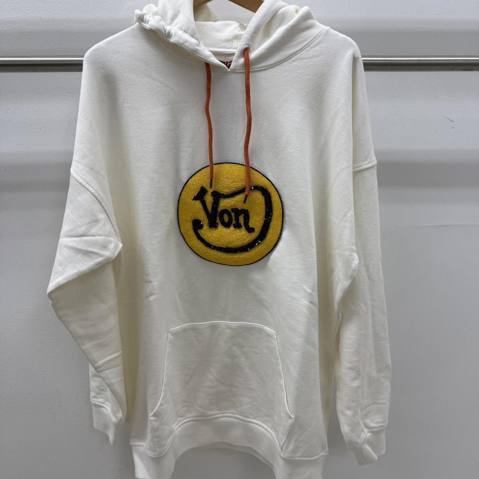 Von Dutch Von Dutch Paris Hoodie White New Beaded Yello Logo Size US XL / EU 56 / 4 - 1 Thumbnail