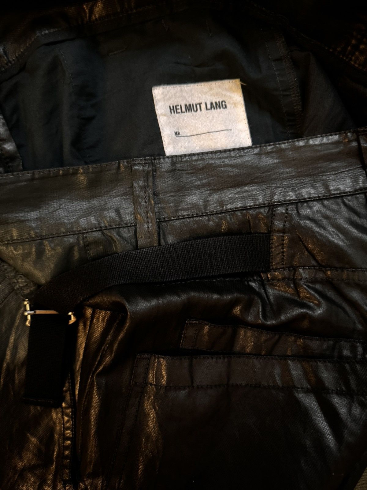 Helmut Lang × Vintage Helmut Lang Vintage wax cotton pants Size US 30 / EU 46 - 14 Thumbnail