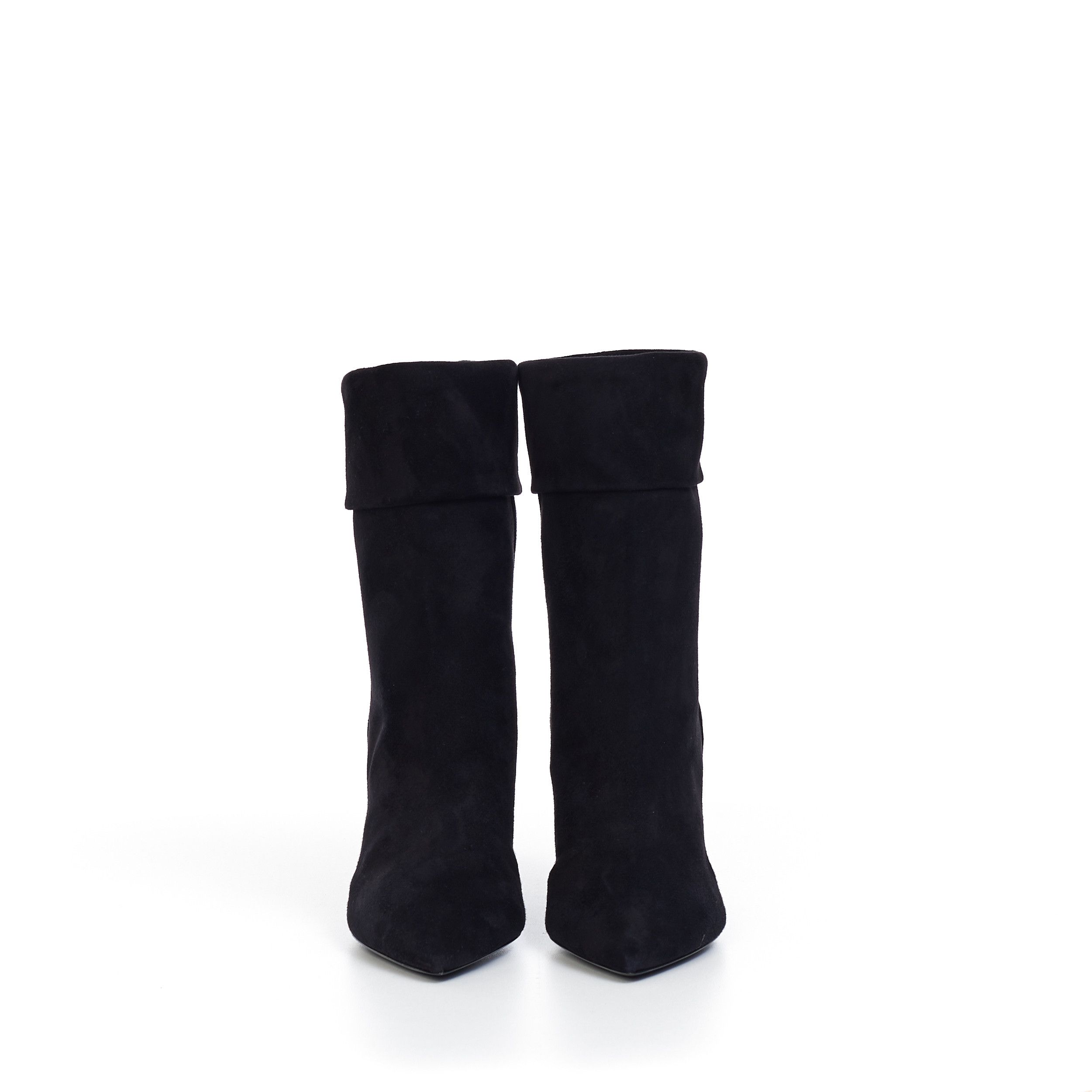 Saint Laurent Paris Niki Ankle Booties In Black Suede Size US 8.5 / IT 38.5 - 2 Thumbnail