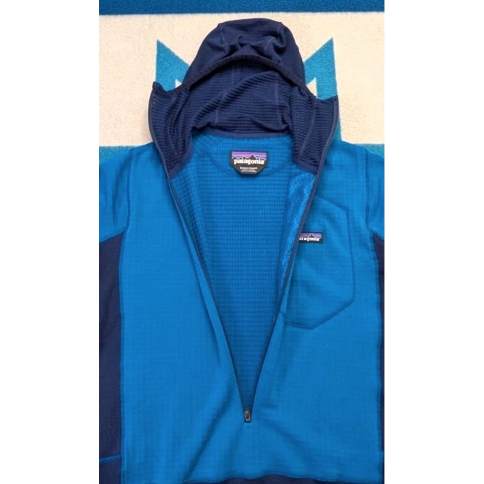 Patagonia VINTAGE Patagonia R1 Tech Face Hoody Jacket Regulator Hooded Grid Fleece Medium Blue 90s Mens Size US M / EU 48-50 / 2 - 3 Thumbnail