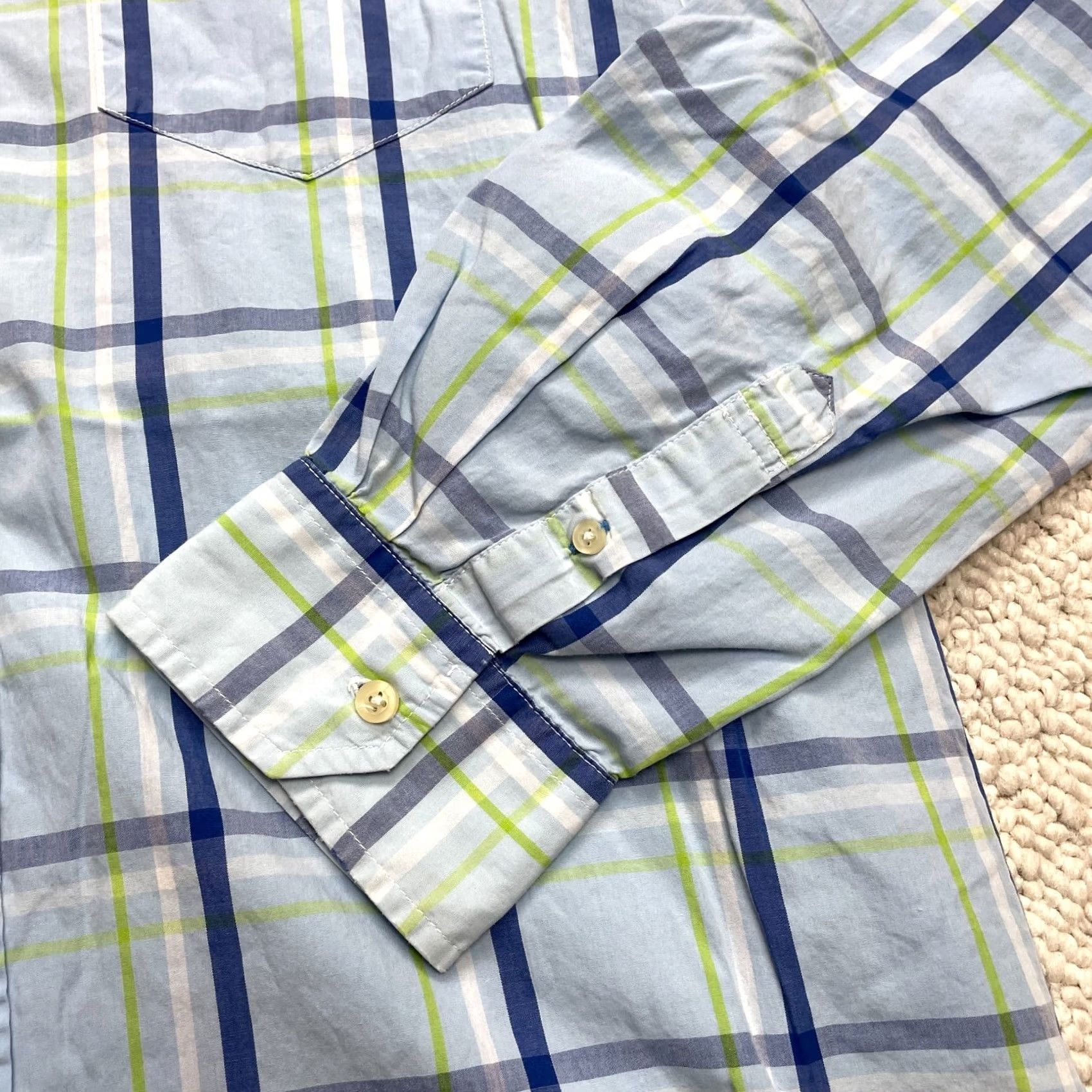 American Eagle Outfitters American Eagle Outfitters Shirt Mens 2XL Blue Plaid Long Sleeve Button-Down Collar Size US XXL / EU 58 / 5 - 2 Thumbnail