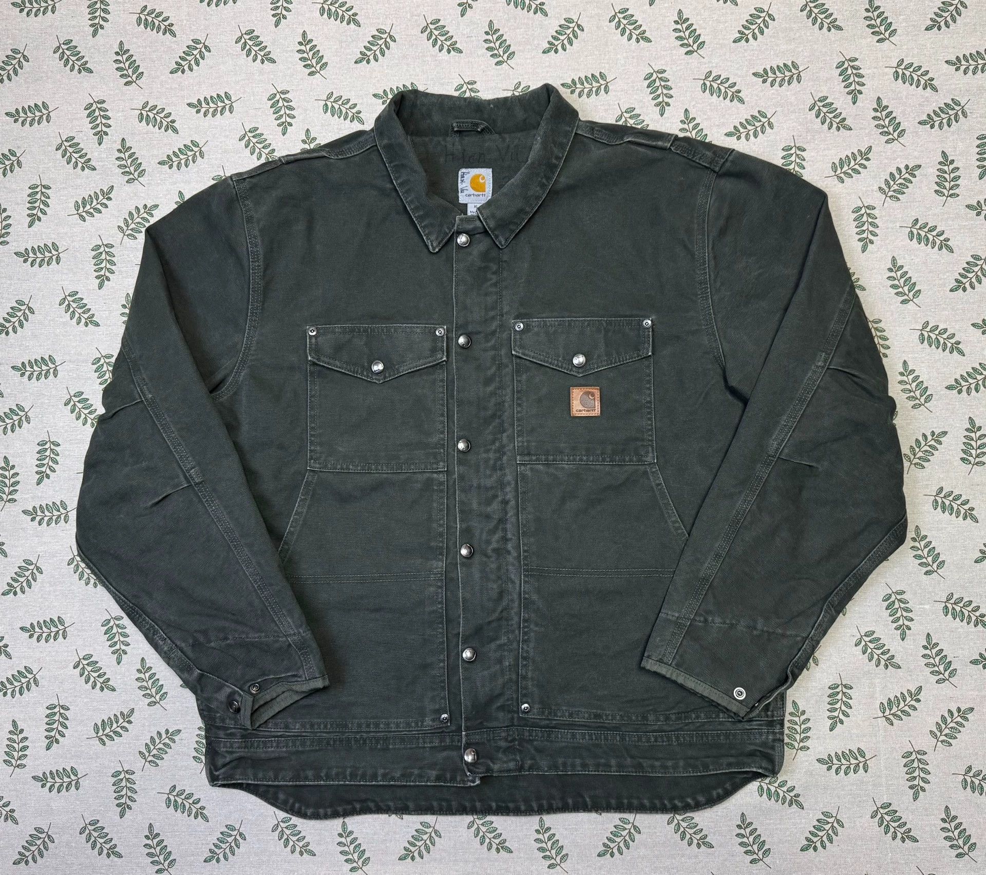 Carhartt Vintage Carhartt 101230 Moss Green XL Jacket Size US XL / EU 56 / 4 - 2 Thumbnail