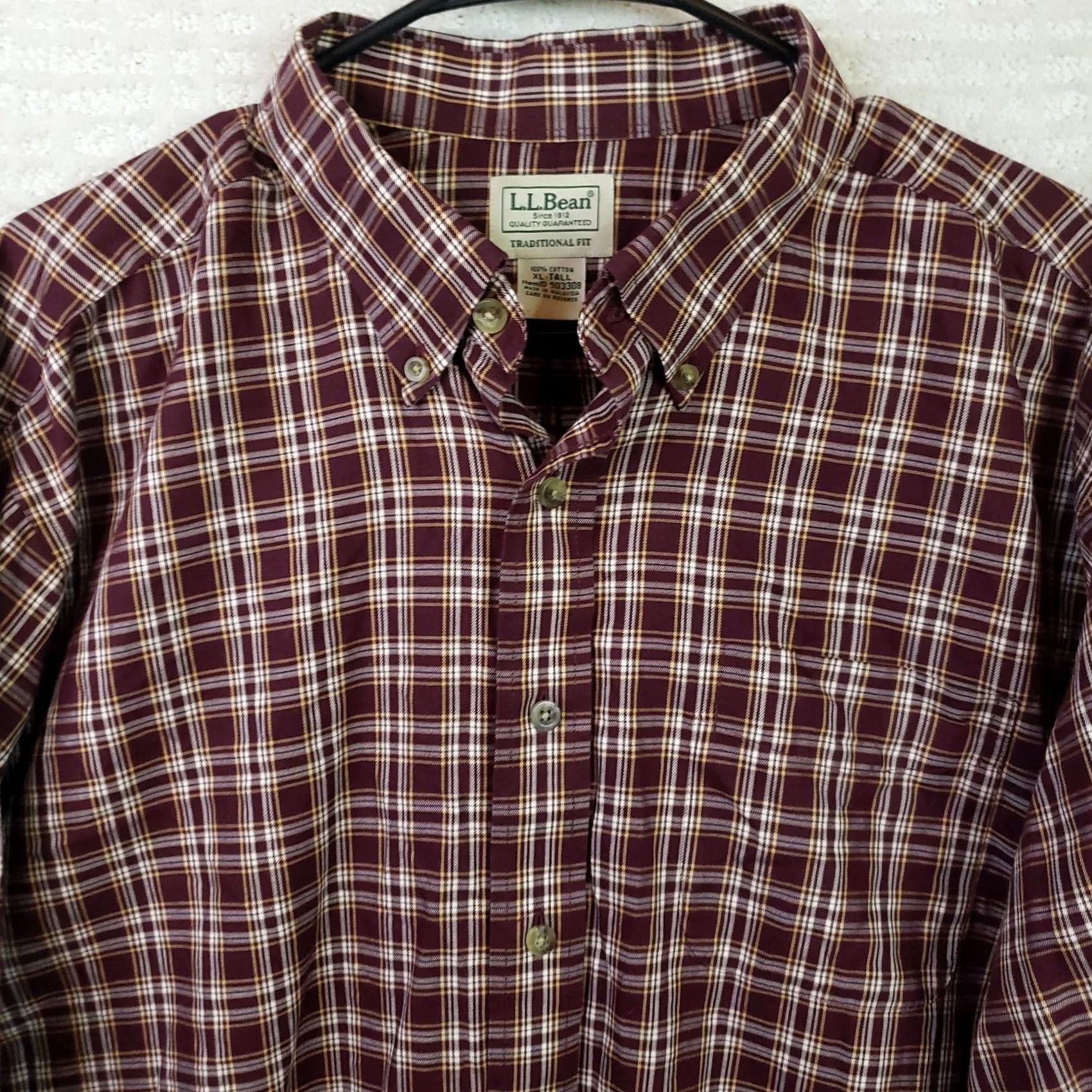 Vintage VINTAGE L.L. Bean Plaid Button-Up Shirt Men XL Tall Traditional Fit XLT Size US XL / EU 56 / 4 - 3 Thumbnail