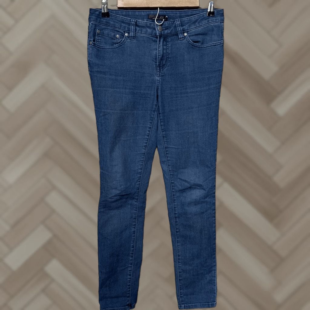 Prana Prana Jeans Womens Kayla 4 Blue Medium Wash Organic Cotton Mid Rise Stretch Skinny 5-Pocket Denim Slim Womens Size 27" / US 4 / IT 40 - 1 Thumbnail