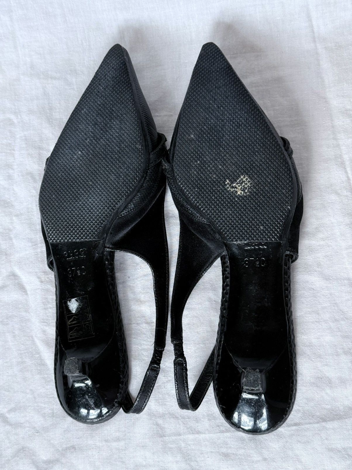 Gucci Gucci Interlocking GG Crystals Slingback Kitten Heels Size US 6.5 / IT 36.5 - 13 Thumbnail