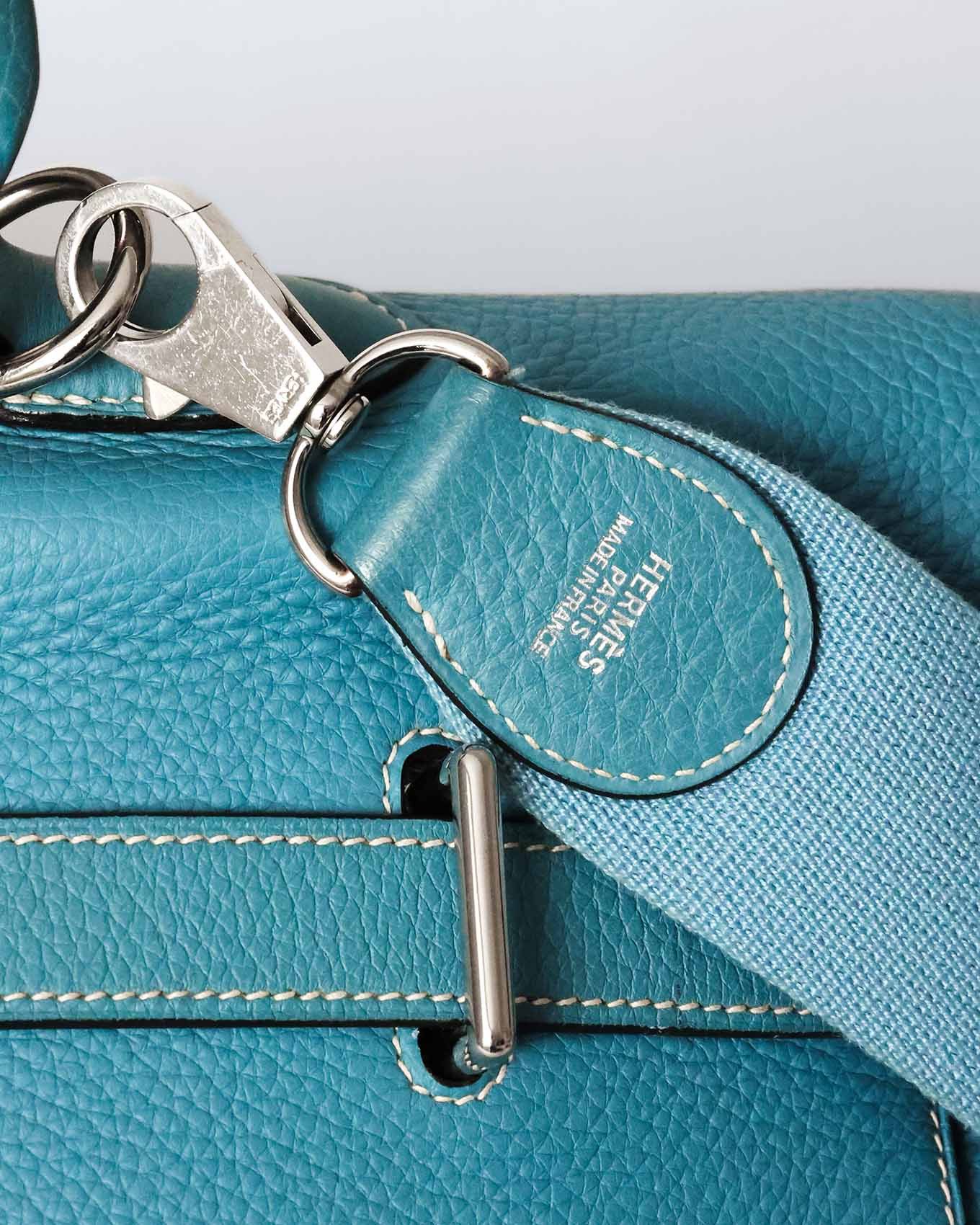 Hermes Kelly 50 Voyage Blue Jean Togo 2004 Size ONE SIZE - 11 Thumbnail