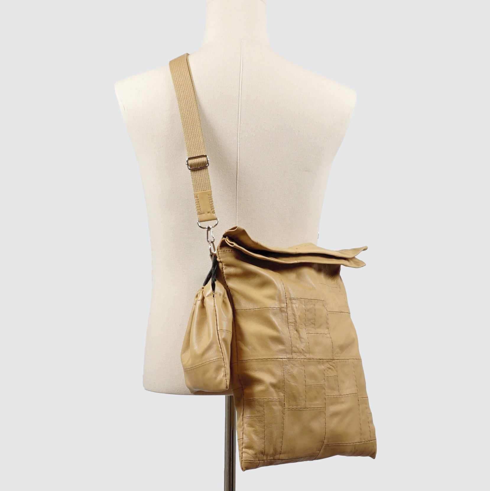 Japanese Brand Artisanal Patchwork Leather Bag/ OS Size ONE SIZE - 1 Thumbnail