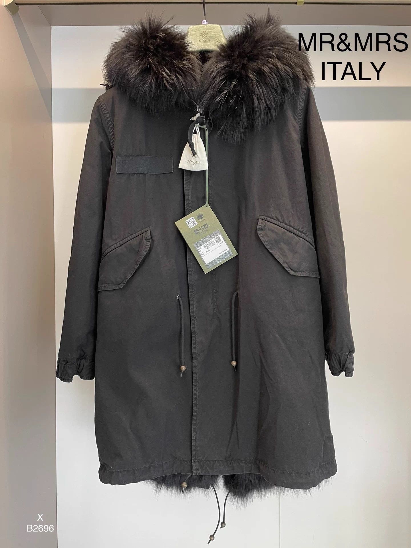 MR & MRS ITALY Mr &Mrs Italy Black Mid-Length Coat Fox Fur Lining XS Size XS / US 0-2 / IT 36-38 - 1 Thumbnail