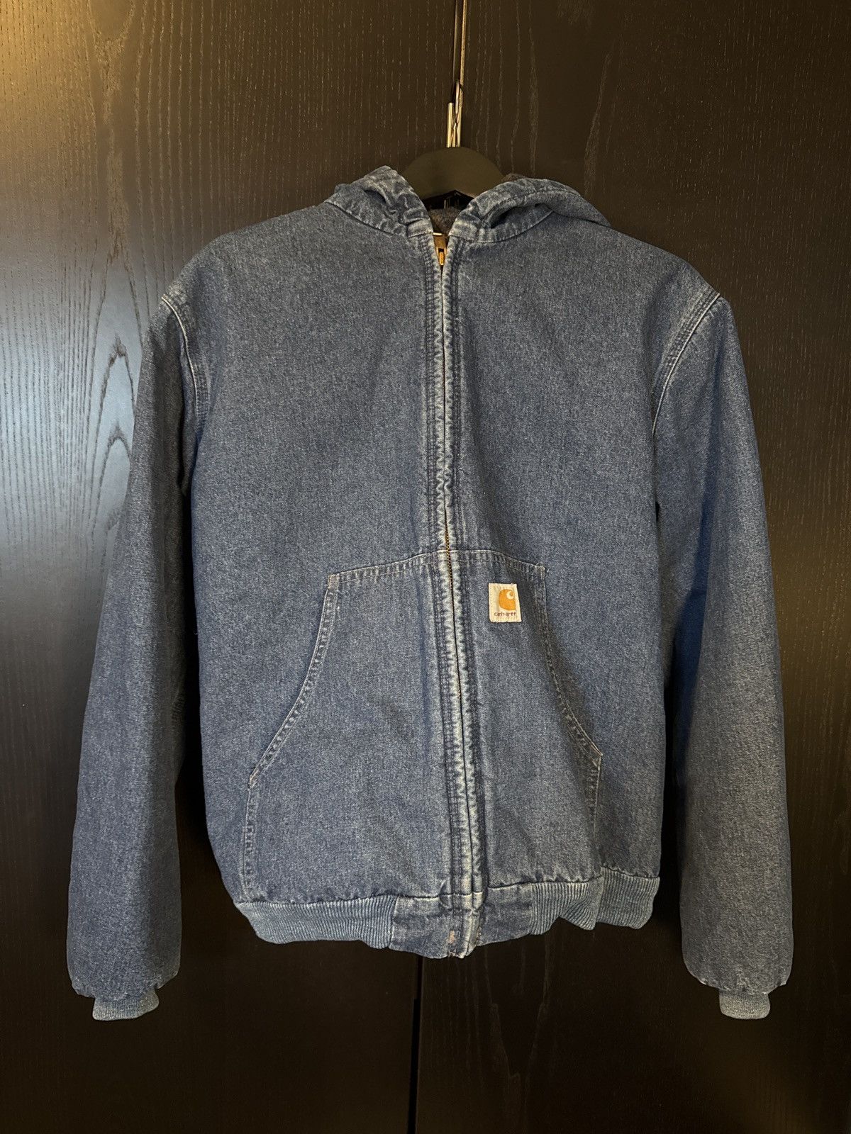 Carhartt Vintage Carhartt Denim Zip Up Hoodie Size US S / EU 44-46 / 1 - 1 Thumbnail