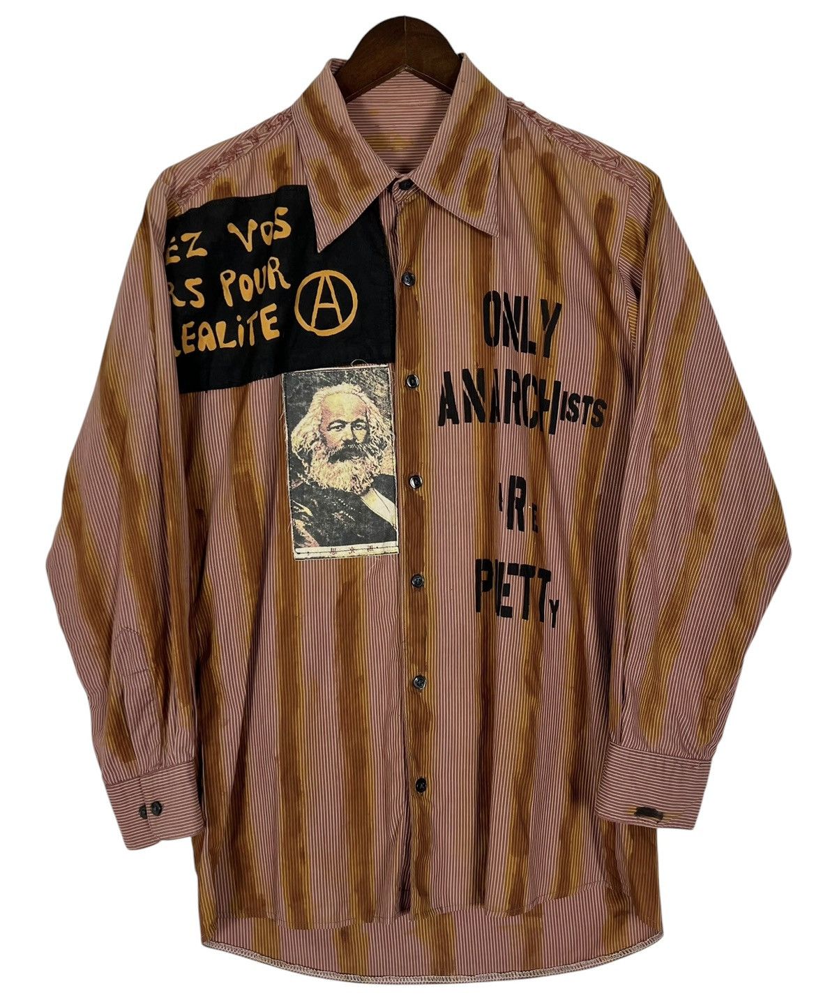 Japanese Brand Vintage Distressed Punk Anarchist Are Pretty Muslin Shirt Size US M / EU 48-50 / 2 - 1 Thumbnail
