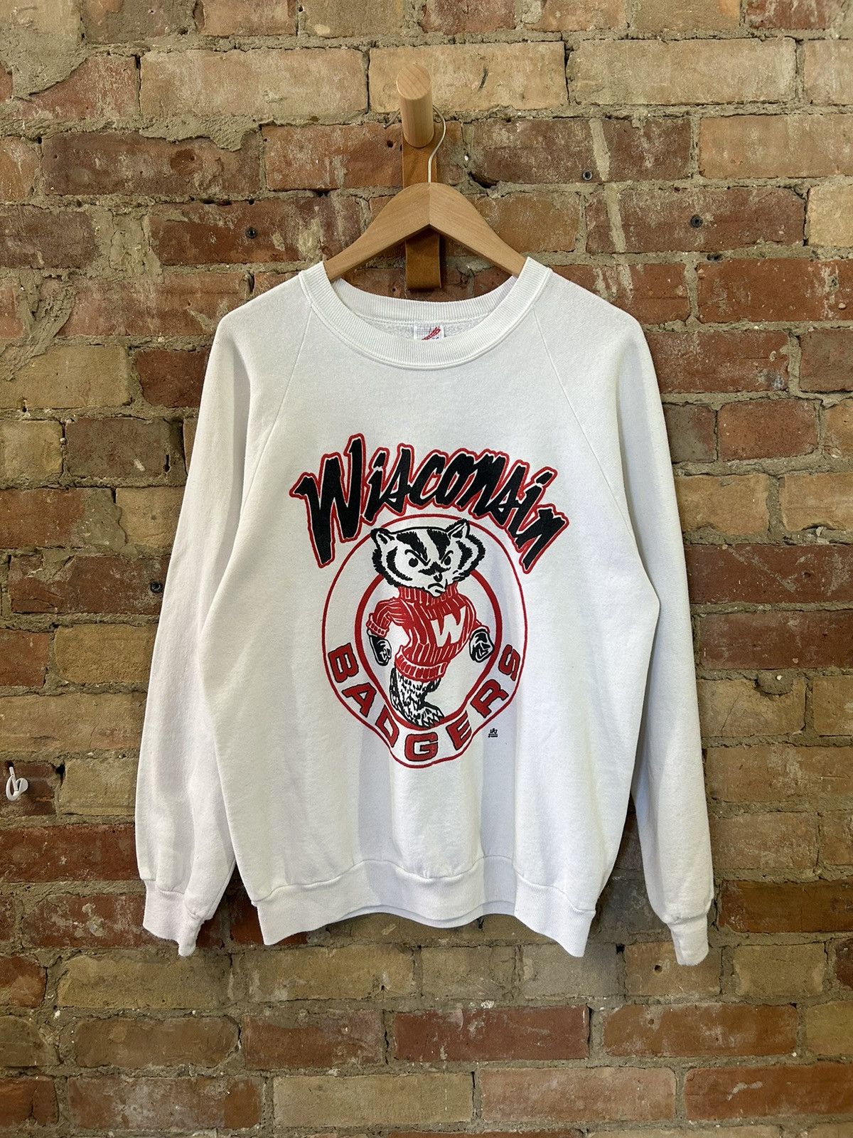 Vintage Wisconsin Badgers Sweatshirt Unisex Uscape Apparel Red