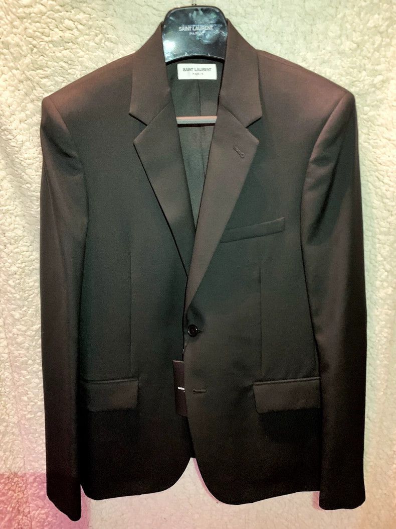 Yves Saint Laurent YSL 100% Wool Formal Blazer Size US L / EU 52-54 / 3 - 1 Thumbnail