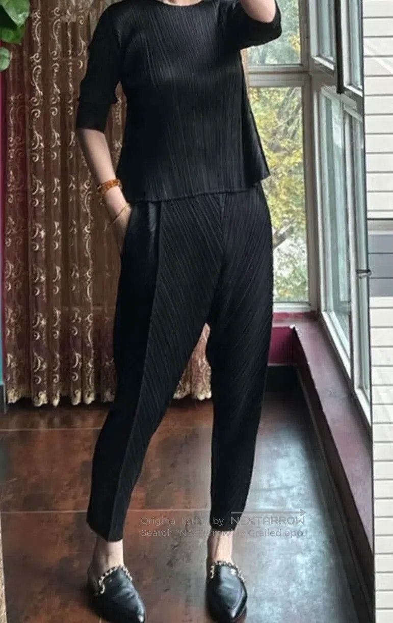 Issey Miyake Issey Miyake size:3 Black Asymmetric Pants Size 42" / US 20 - 5 Thumbnail