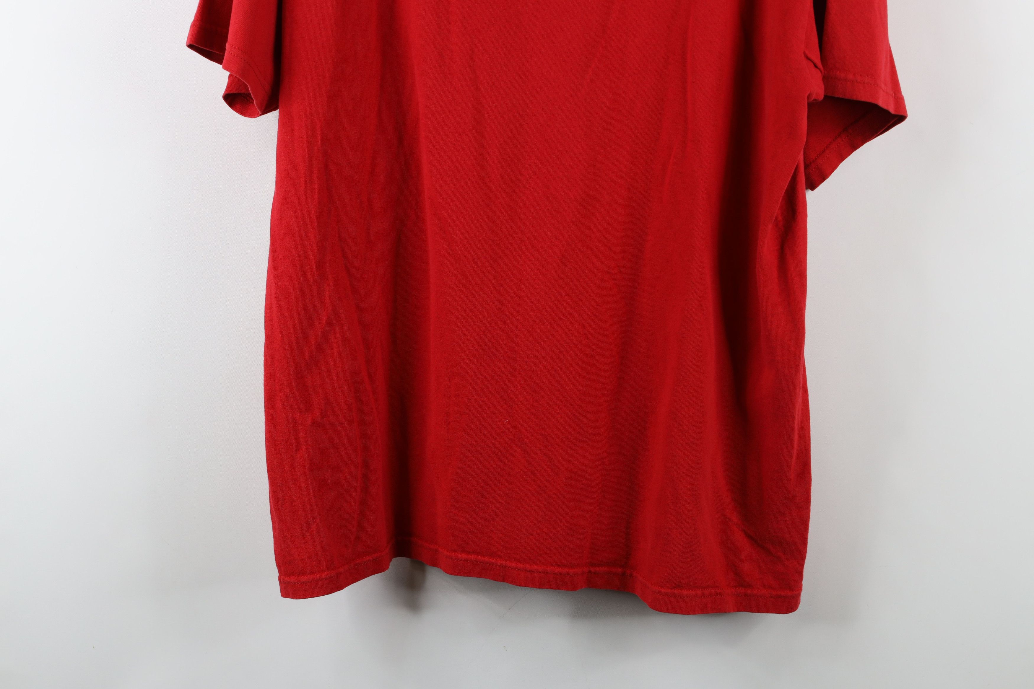 Fox Racing × Vintage Vintage 90s Fox Racing Spell Out Big Logo T-Shirt Red Size US L / EU 52-54 / 3 - 14 Thumbnail
