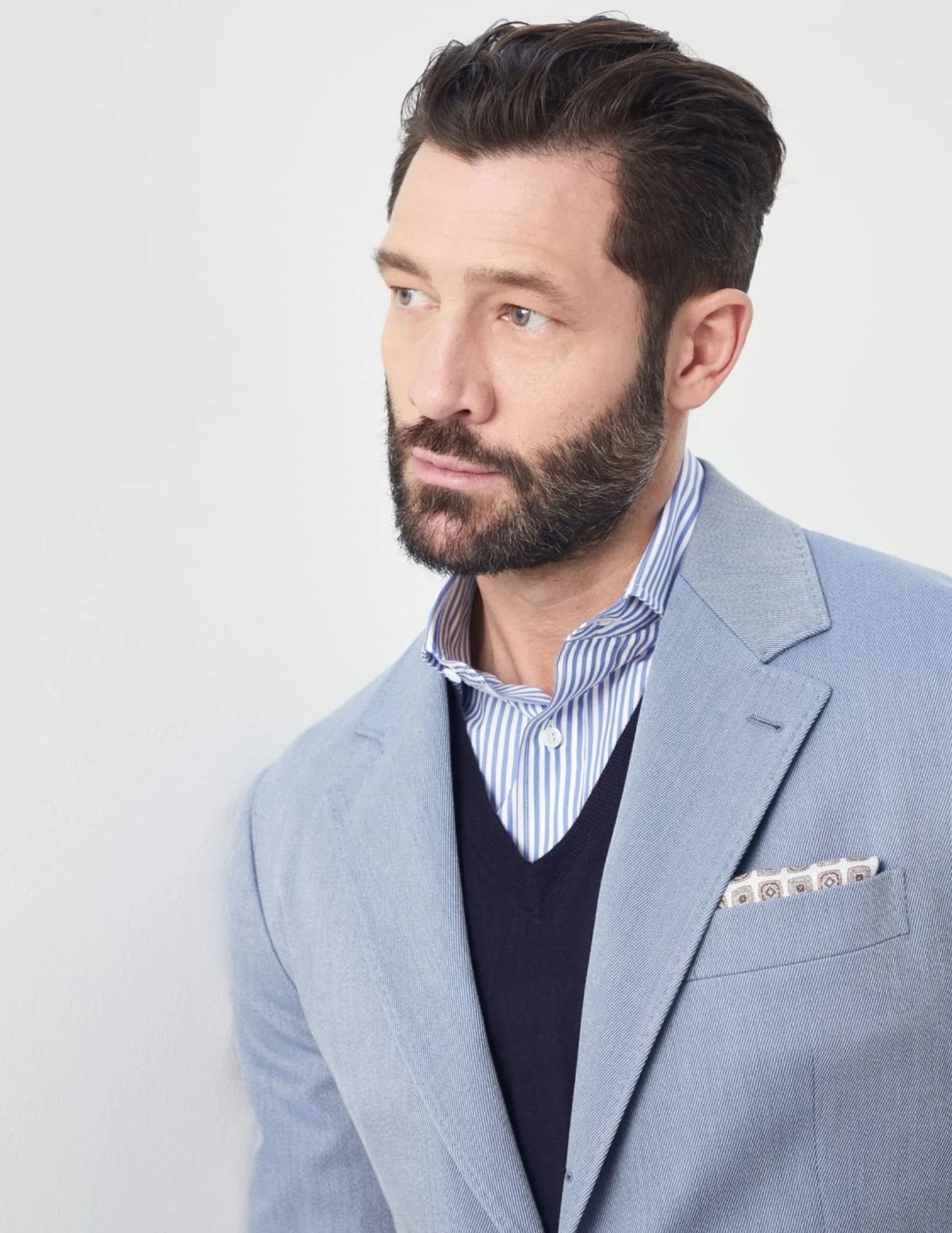 Brunello Cucinelli o1w1db11024 Woven Jacket in Blue Size US M / EU 48-50 / 2 - 3 Thumbnail