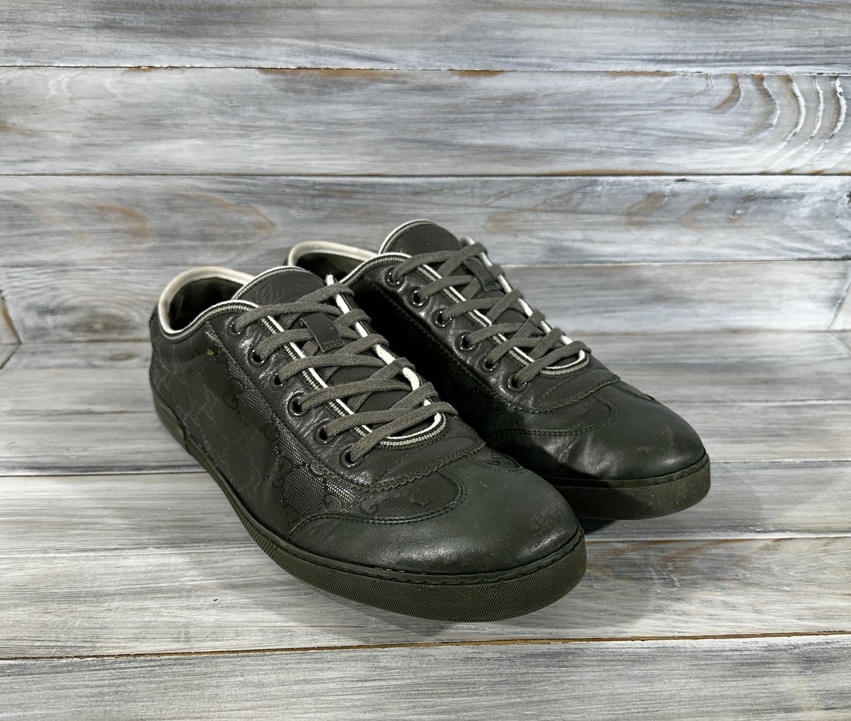 Gucci Gucci GG Monogram Men's Leather Sneakers MadeInItaly Luxury Size US 9.5 / EU 42-43 - 15 Thumbnail