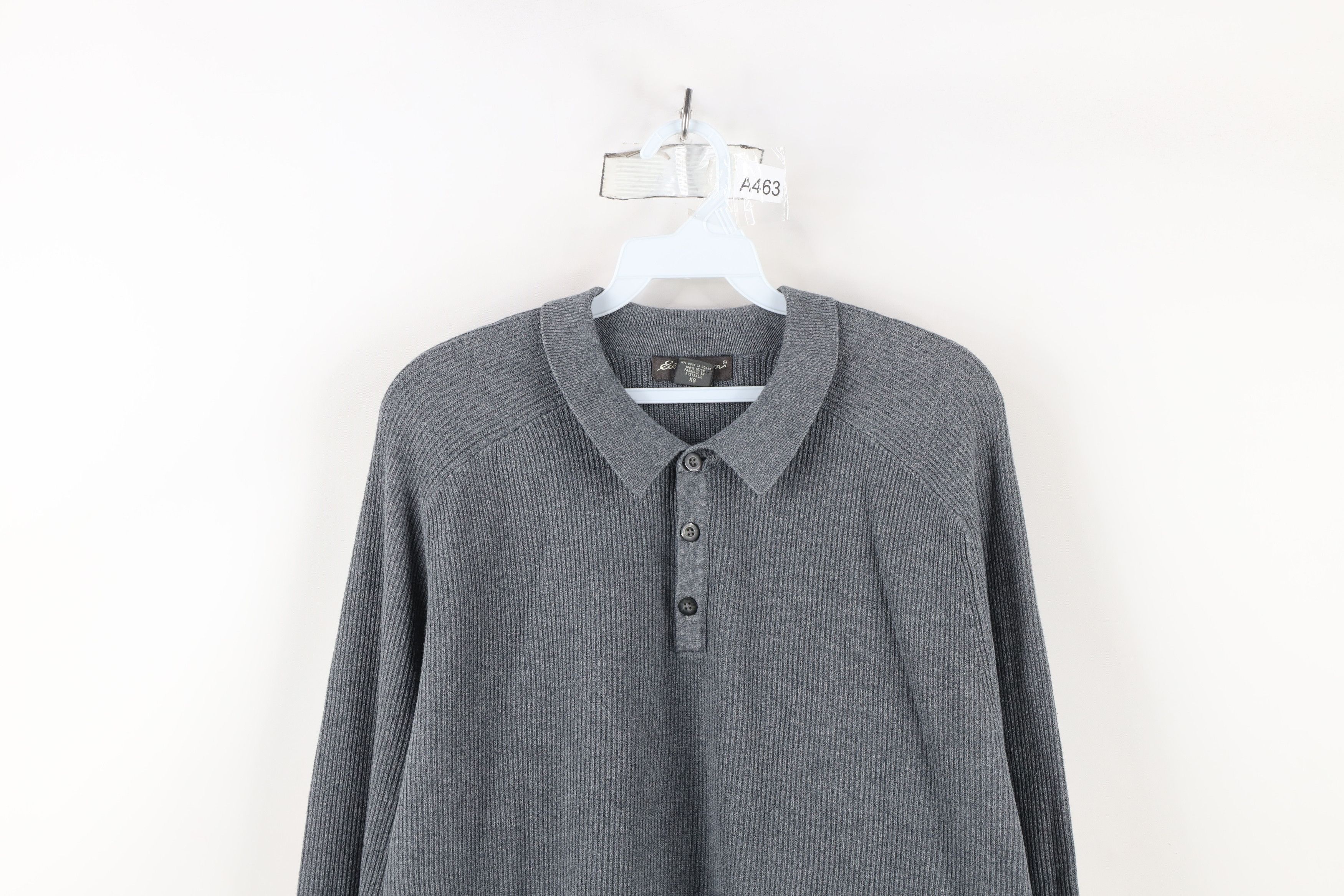 Eddie Bauer × Vintage Vintage 90s Eddie Bauer Collared Pullover Sweater Gray Size US XL / EU 56 / 4 - 2 Thumbnail