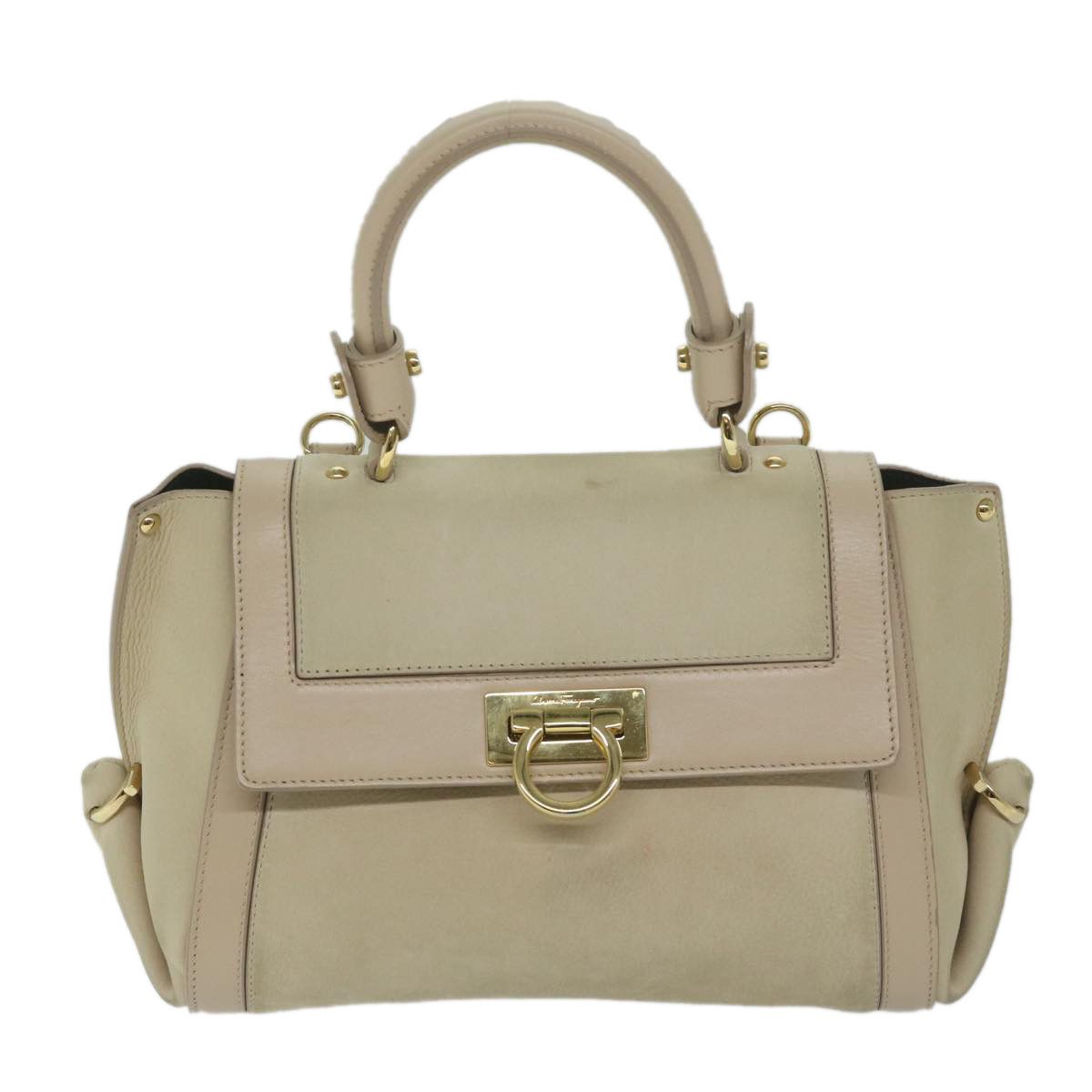 Salvatore Ferragamo Beige Leather Shoulder Bag (Pre-Owned) Size ONE SIZE - 1 Thumbnail