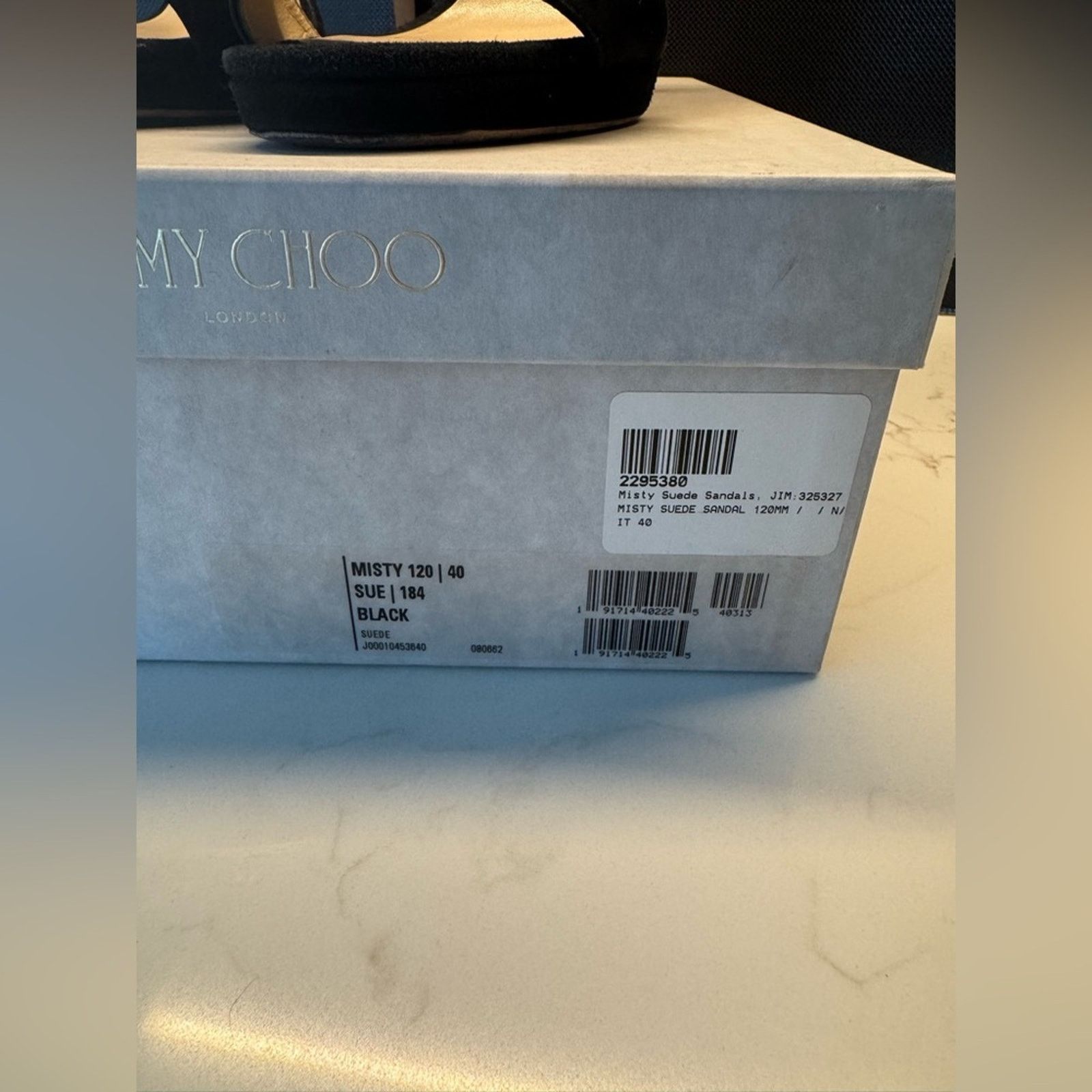 Jimmy Choo Jimmy Choo MISTY 120 Black Suede sandal heels size 40 Size US 9.5 / IT 39.5 - 8 Thumbnail