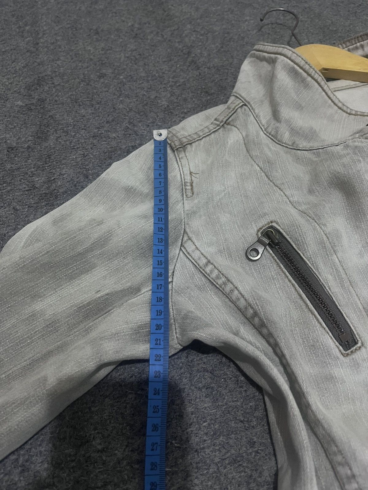 Comme Ca Ism COMME CA ISM Washed Grey Denim Rider Jacket Moto Size US M / EU 48-50 / 2 - 11 Thumbnail