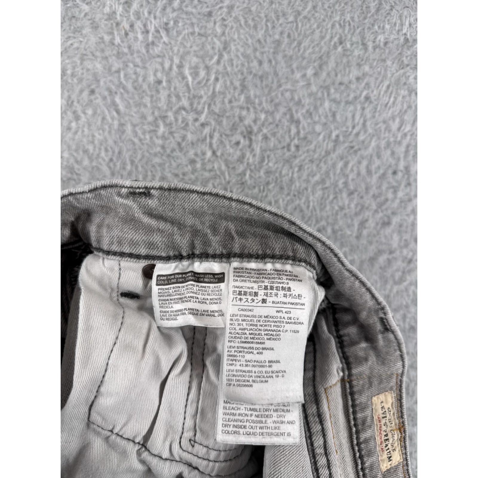 Levi's Levis Jeans Adult 32 Gray Denim 511 Cotton Blend Premium Big E 29x31 Size US 32 / EU 48 - 7 Thumbnail