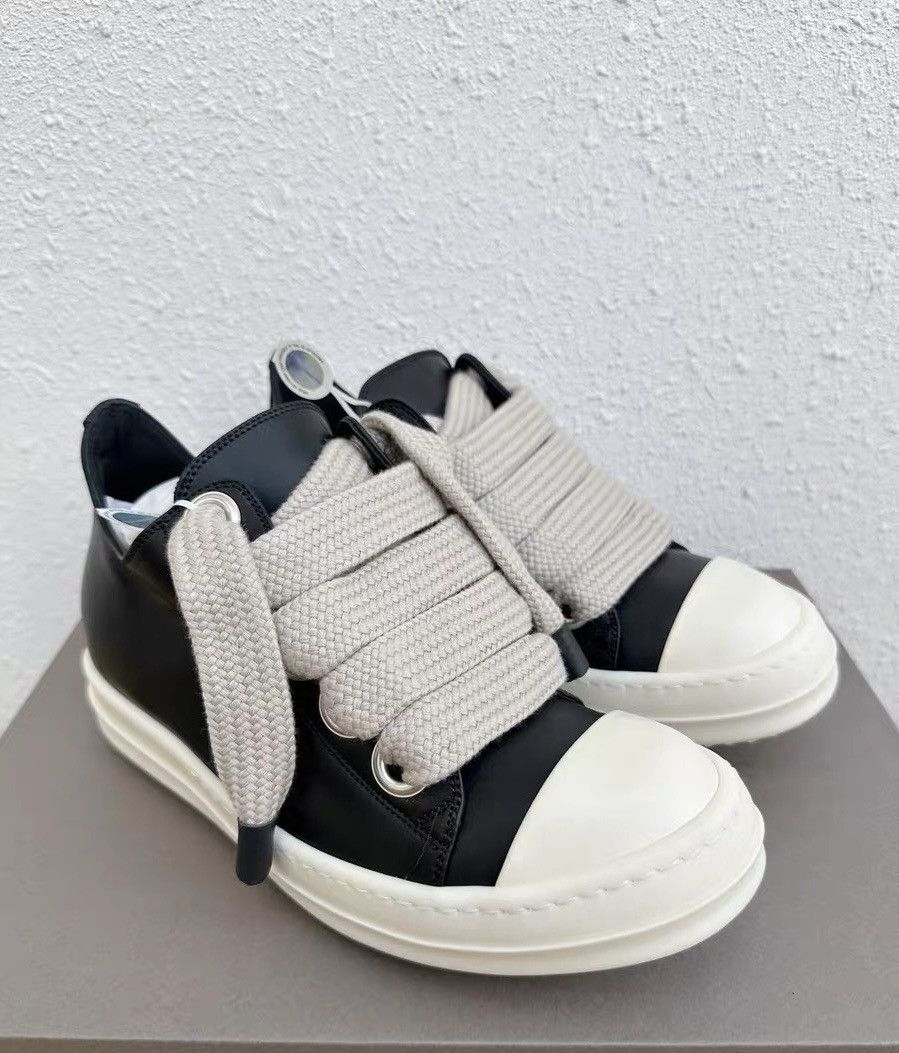 Rick Owens Rick Owens 25SS Leather High-Top Sneakers with Thick Laces Size US 7 / IT 37 - 2 Thumbnail
