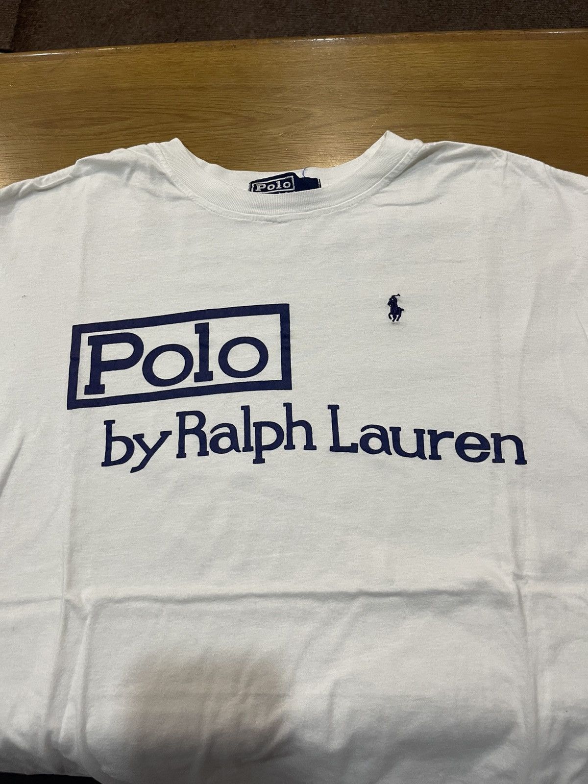 Polo Ralph Lauren Old Polo By Ralph Lauren Big Logo spell out T shirt Size US L / EU 52-54 / 3 - 3 Thumbnail