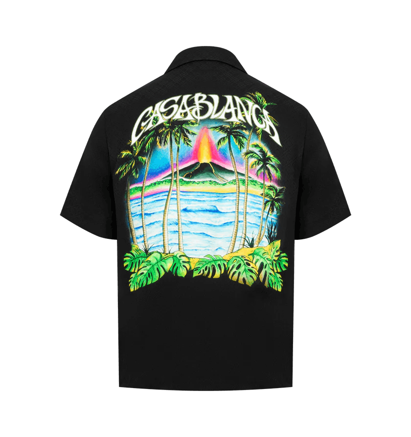 Casablanca o1h1sh10526 Volcano Short Sleeve Shirt in Black Size US XL / EU 56 / 4 - 2 Thumbnail