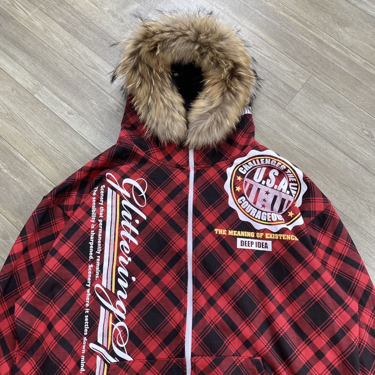14th Addiction 2000s Excuse Plaid Poem Ifsix Punk Lgb Style Fur Hoodie Size US XXL / EU 58 / 5 - 2 Thumbnail