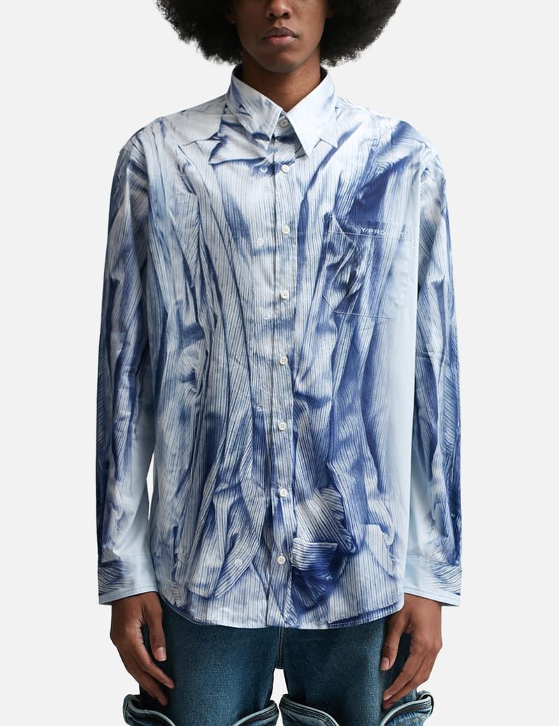 Y/Project $615 Y/Project Compact Print Shirt Size US L / EU 52-54 / 3 - 3 Thumbnail