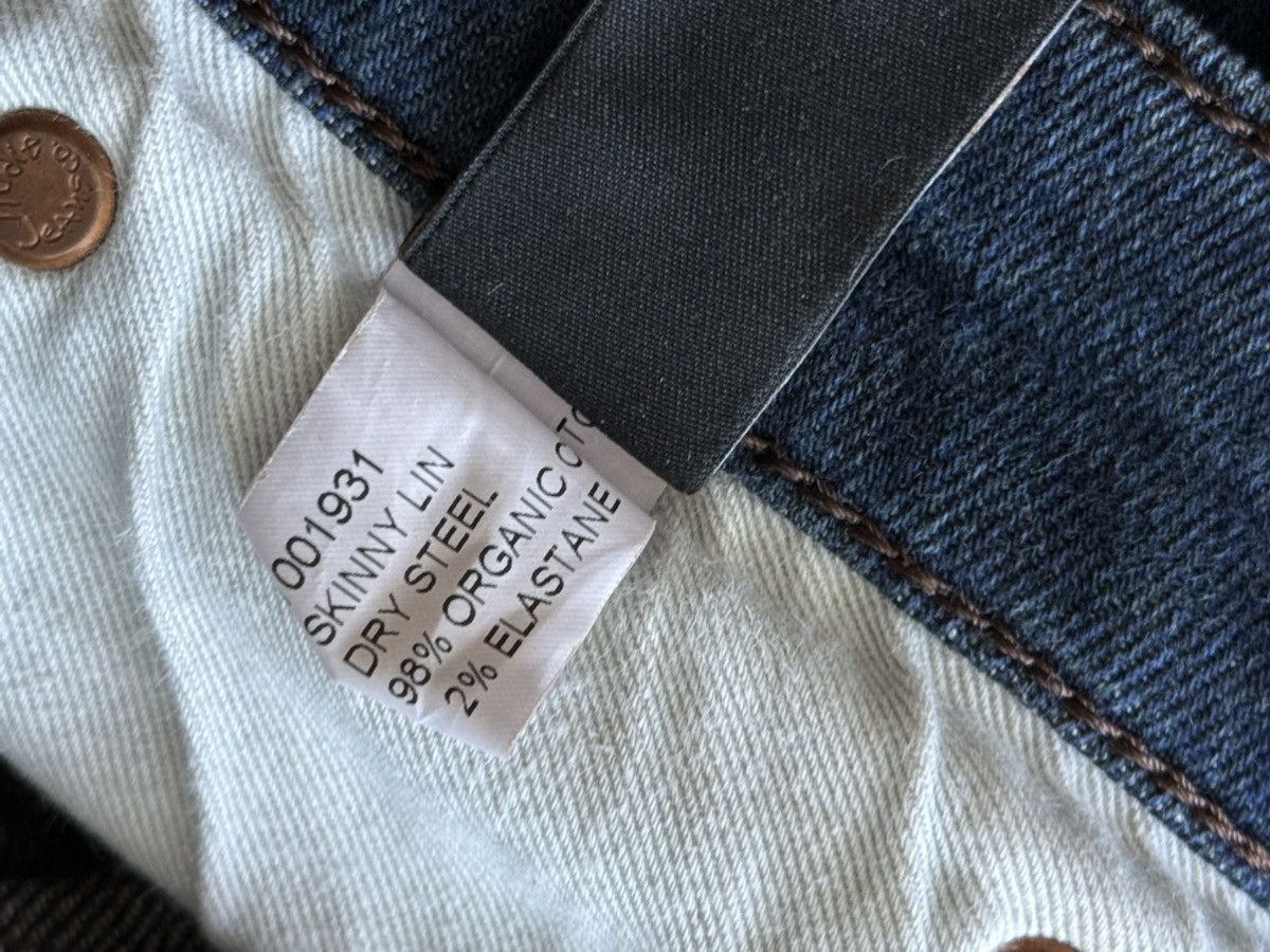 Designer Nudie Jeans Skinny Lin dry steel organic cotton jeans slim Size US 32 / EU 48 - 7 Thumbnail