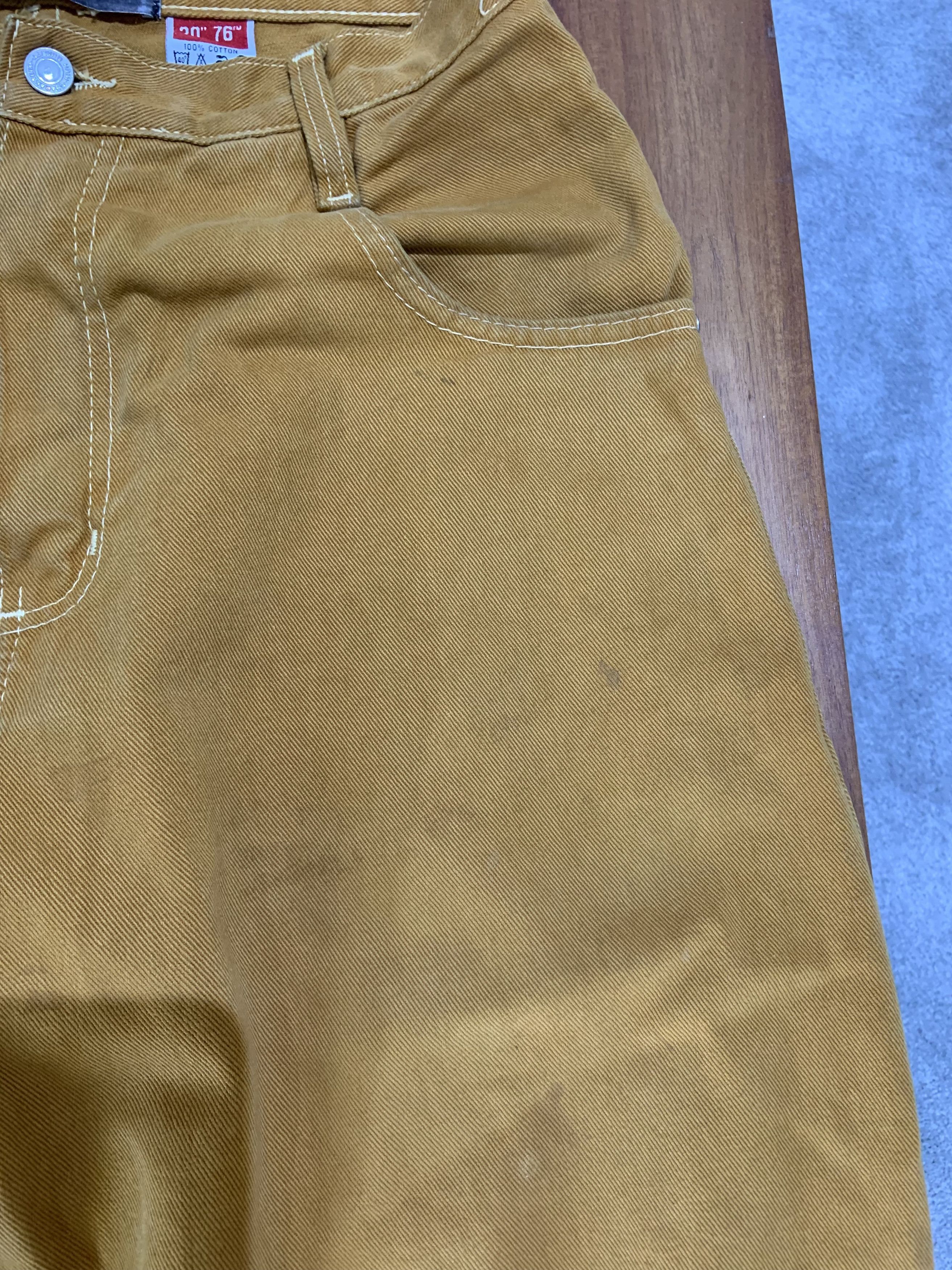 Marc Buchanan × Pelle Pelle × Vintage VINTAGE MARC BUCHANAN PELLE PELLE MUSTARD YELLOW JEANS Size US 30 / EU 46 - 3 Thumbnail