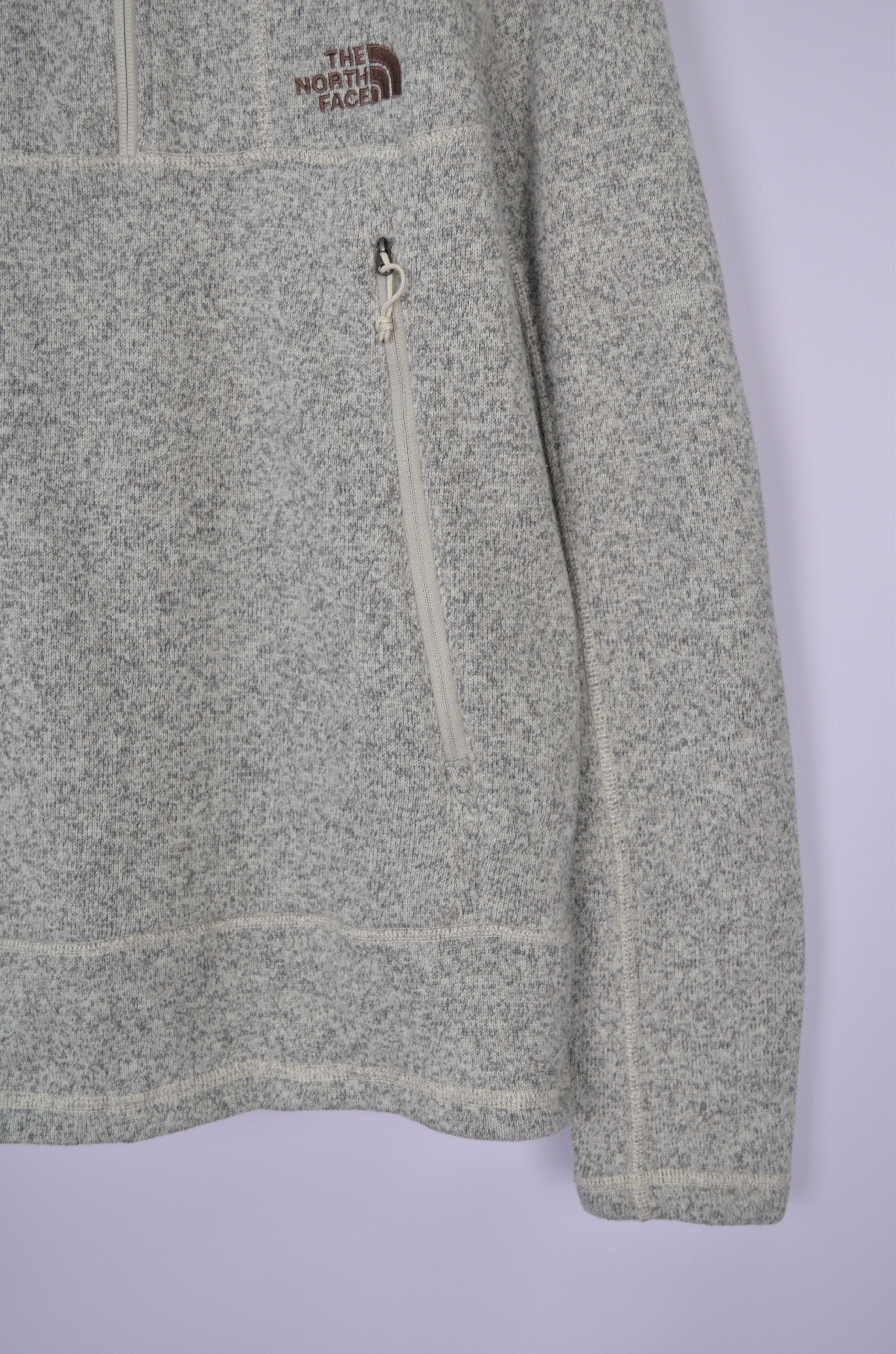 The North Face The North Face Beige Gray 1/4 Zip Pullover Fleece Sweater S Size US M / EU 48-50 / 2 - 5 Thumbnail