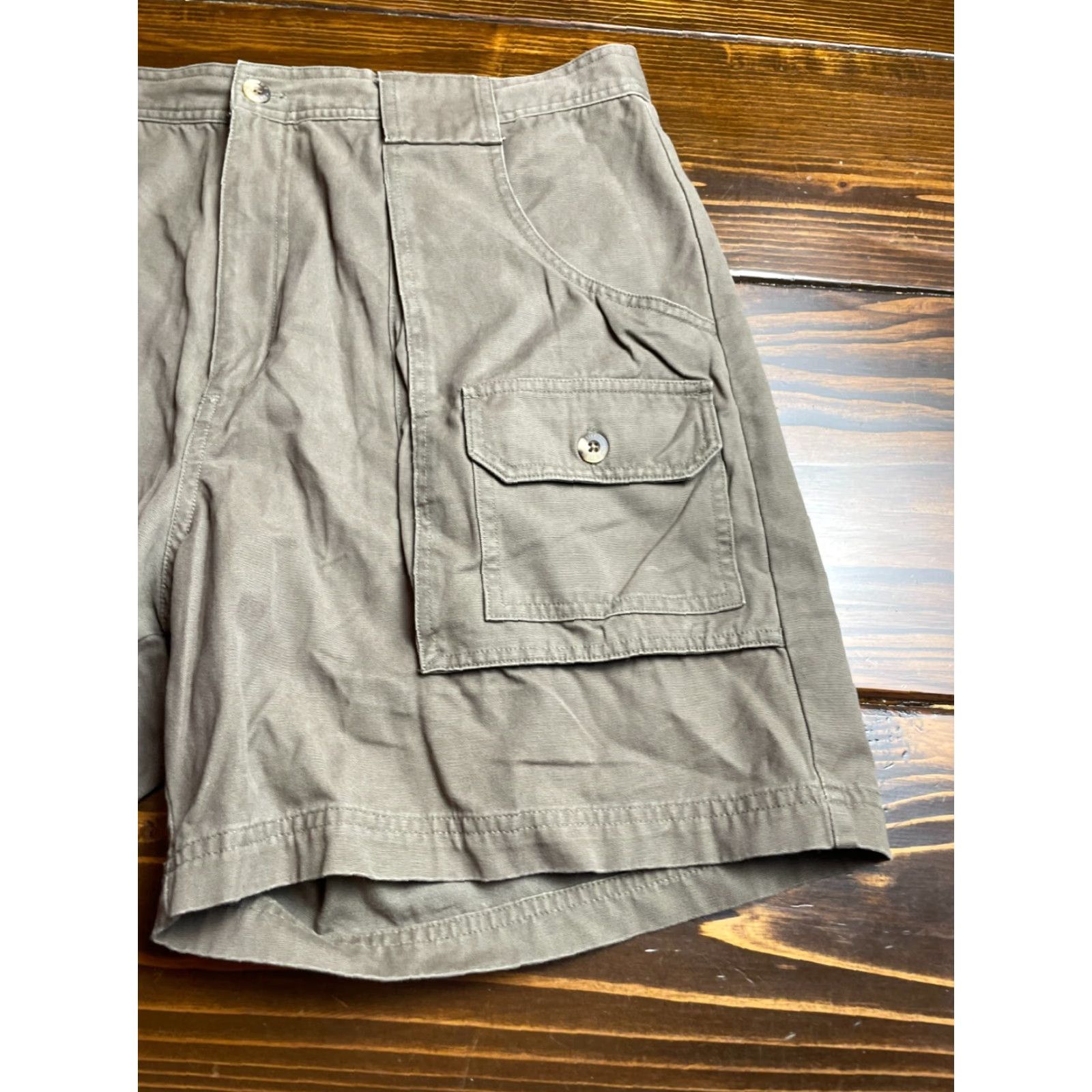 Vintage Guide Series Shorts Mens Size 36 Green Cargo Pockets Casual Travel Cotton Flat Front Inseam 6in Regular Size US 36 / EU 52 - 3 Thumbnail