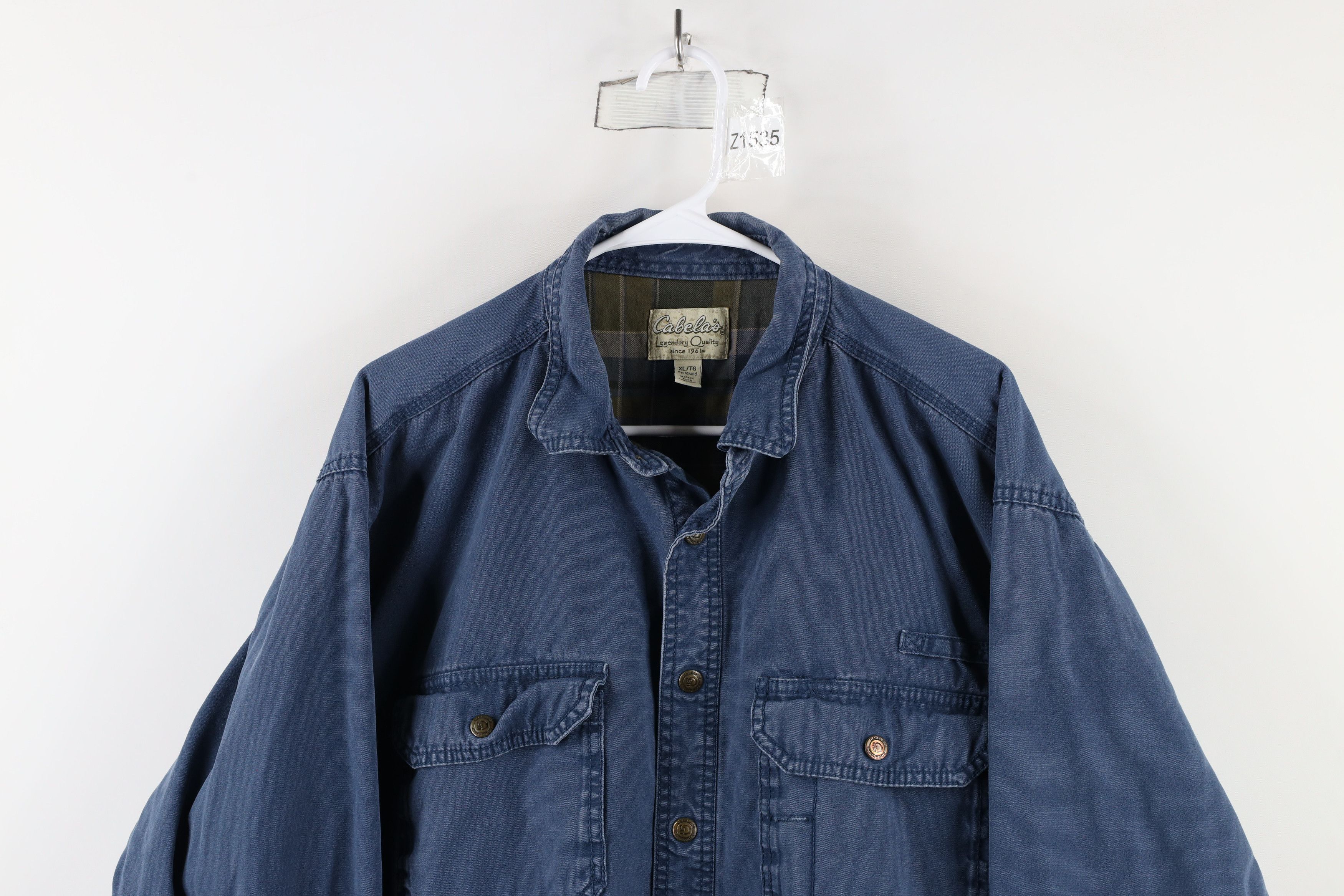 Cabelas × Vintage Vintage Cabelas Heavyweight Canvas Button Shirt Jacket Jac Size US XL / EU 56 / 4 - 2 Thumbnail