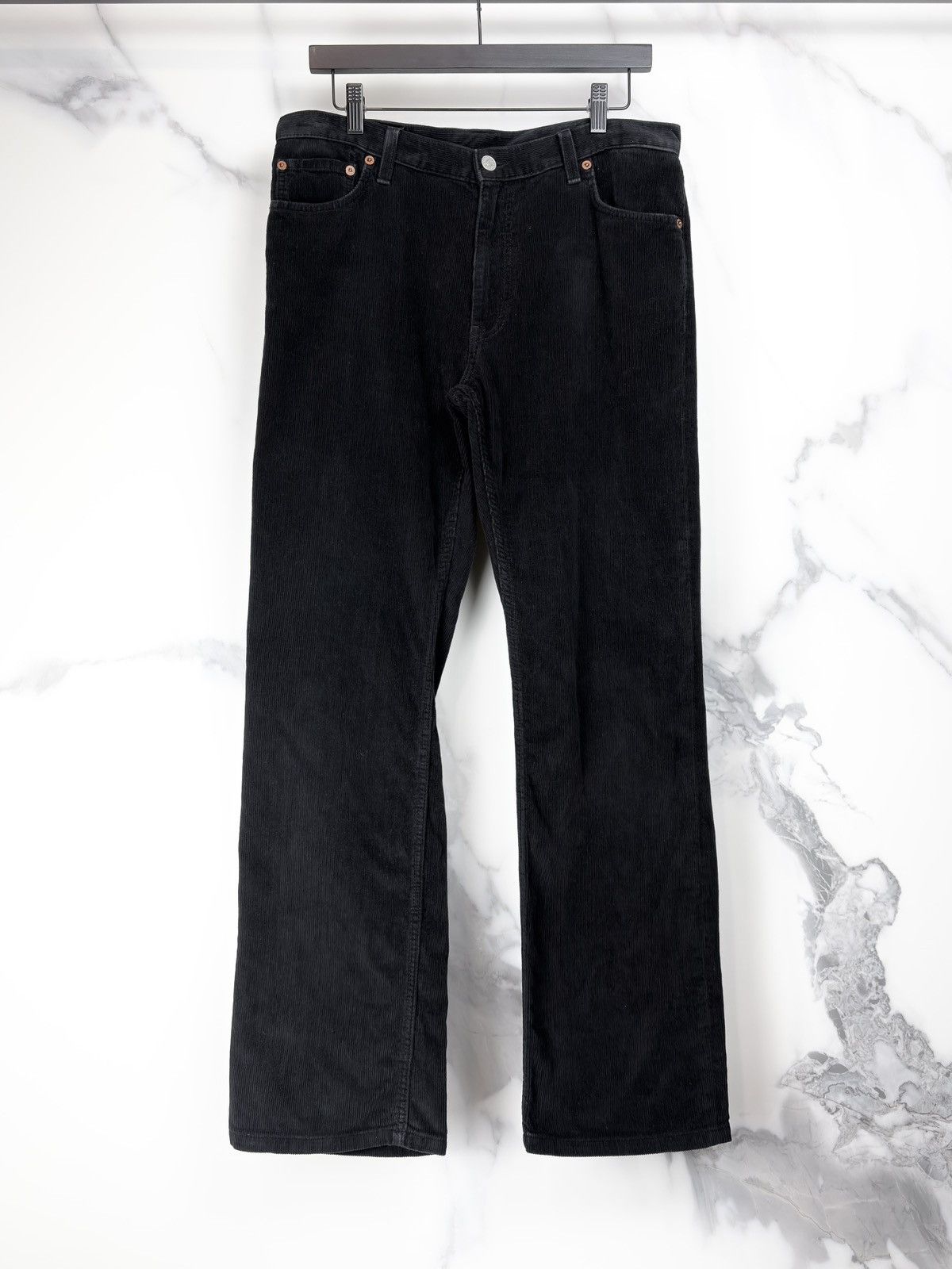 Gucci Gucci Tom Ford Leather Patch Bootcut Corduroy Jeans Black Size US 30 / EU 46 - 1 Thumbnail